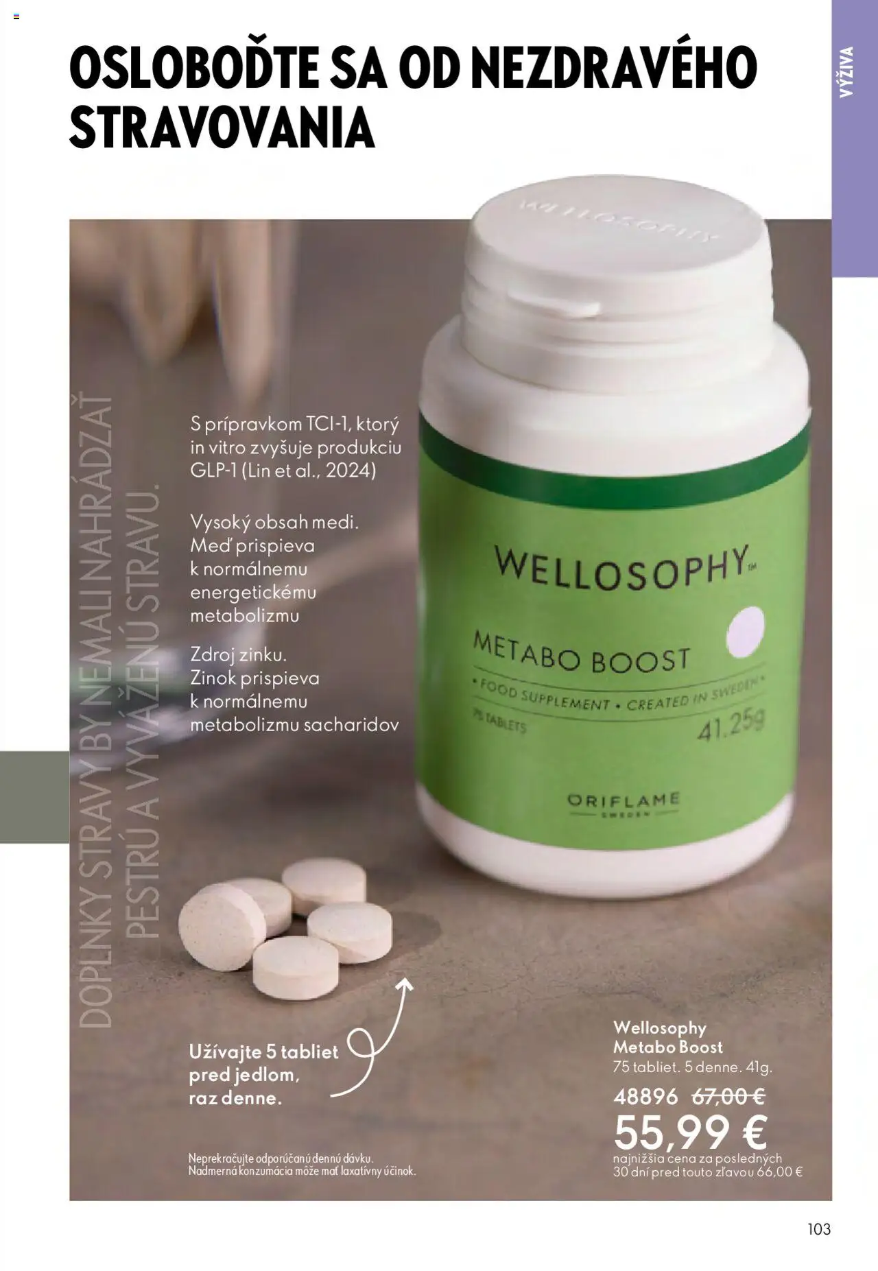Katalóg Oriflame 13 2025 │ platný od 07.09.2025 | Strana: 103 | Produkty: Metabo, Med