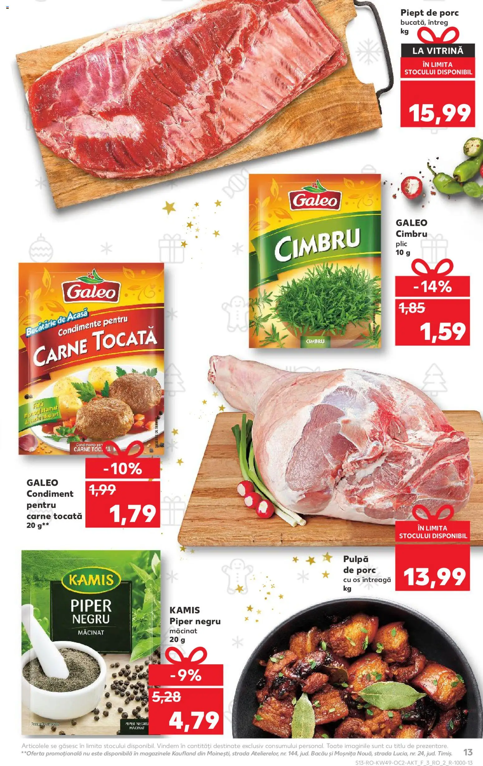 Noul catalog Kaufland – valabil de la 03.12.2025 | Pagină: 13 | Produse: Vitrină, Carne tocată, Condimente, Piper