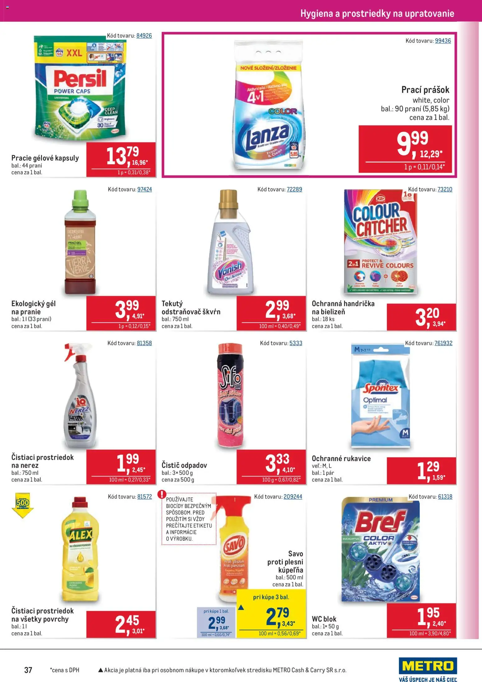 Nové Metro akcie – leták je platný od 11.02.2026 | Strana: 37 | Produkty: Kúpelňa, Savo, Vanish