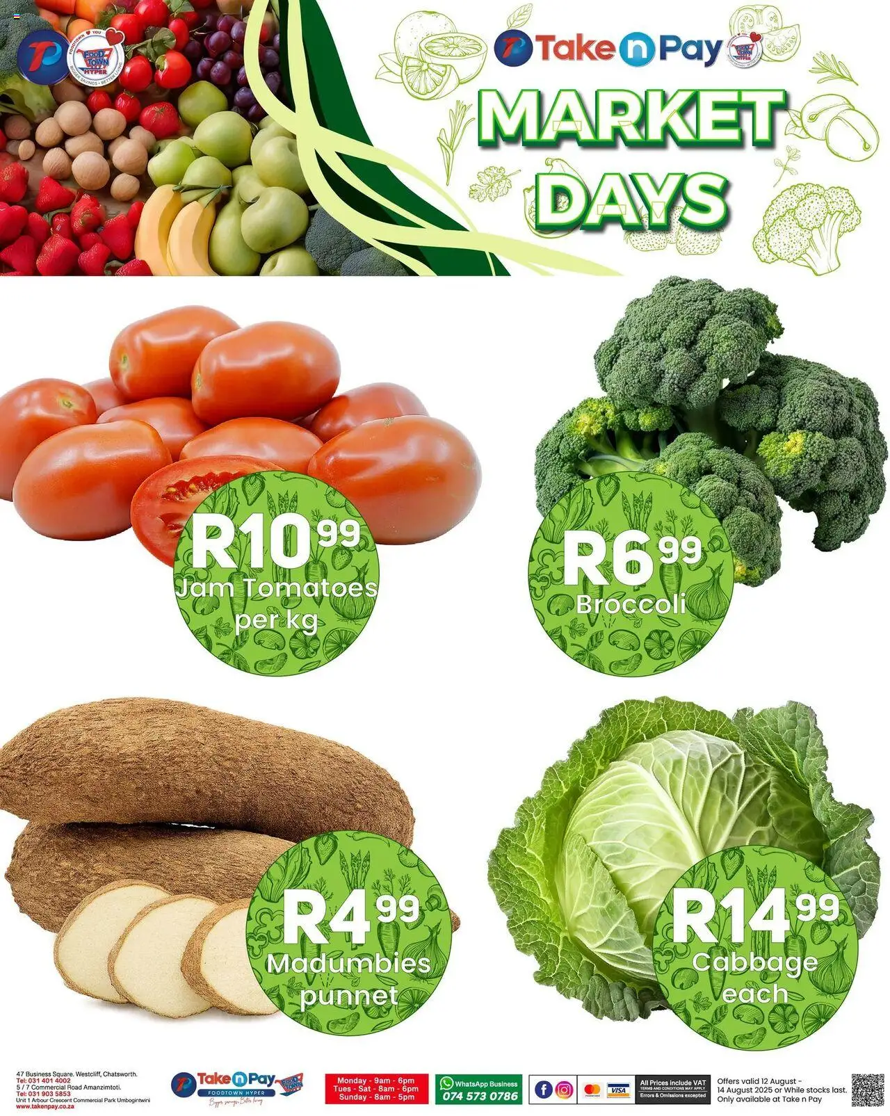 Take n Pay Market Day │ valid from 12.08.2025 | Page: 3 | Products: Jam, Tomatoes