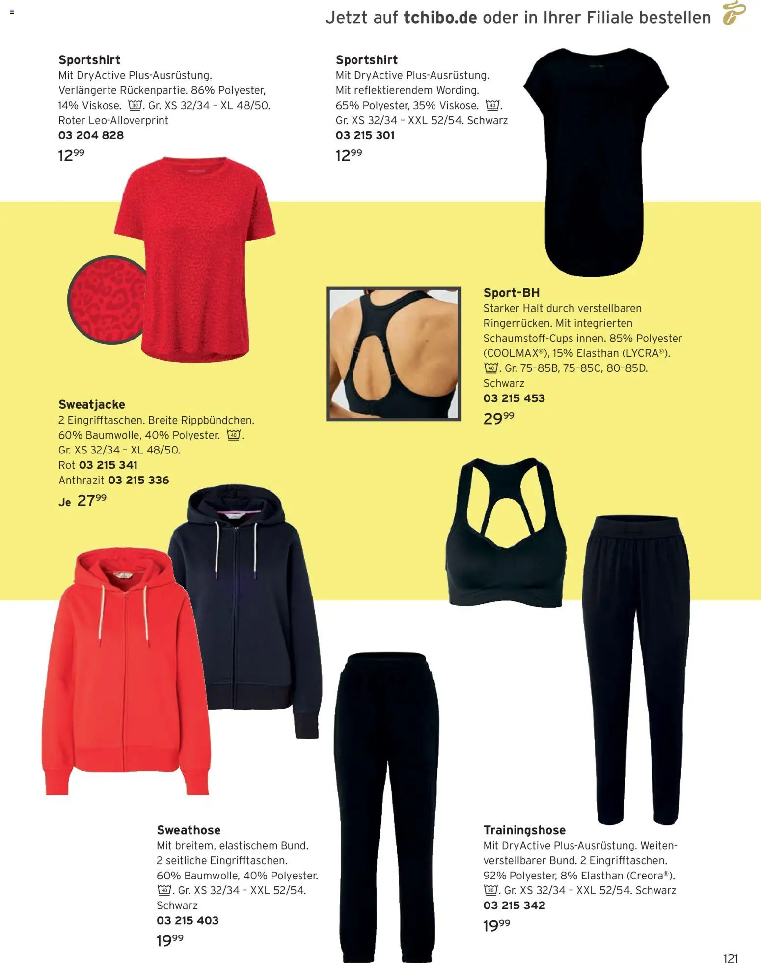 Tchibo Katalog Frühling – gültig ab 24.03.2026 | Seite: 121 | Produkte: Sweathose, Sweatjacke, Trainingshose