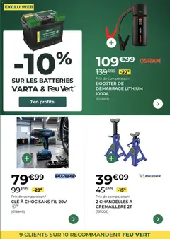 Feu Vert - Prévisualisation de Feu Vert catalogue valide à partir de 22.10.2025 | Page: 6 | Produits: Clé, Batterie automobile, Batterie