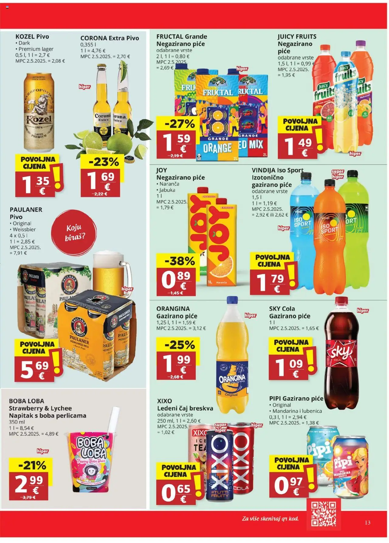 Ribola katalog | vrijedi od 06.08.2025 | Stranica: 13 | Proizvodi: Vindija, Hell, Sky Cola, Ledeni čaj