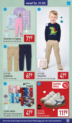 Aldi folder week 12 - Voorbeeld van een folder van Aldi, geldig van 16.03.2026 | Pagina: 61 | Producten: Sweatshirt, Sokken, Legging, Sneakers