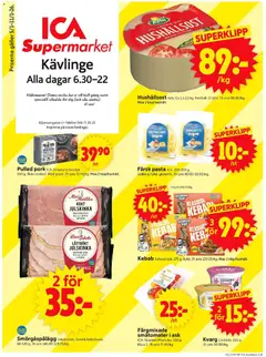 ICA Supermarket - Kävlinge - Förhandsvisning av reklamblad från butik ICA Supermarket aktuell från 05.01.2026