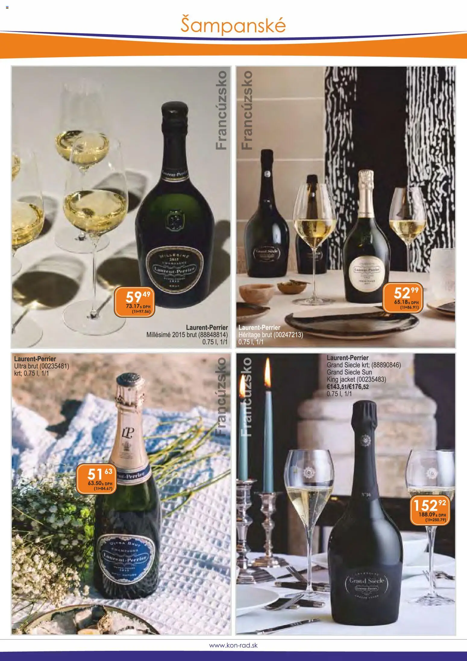Nové KON - RAD akcie – leták je platný od 01.03.2026 | Strana: 15 | Produkty: Šampanské