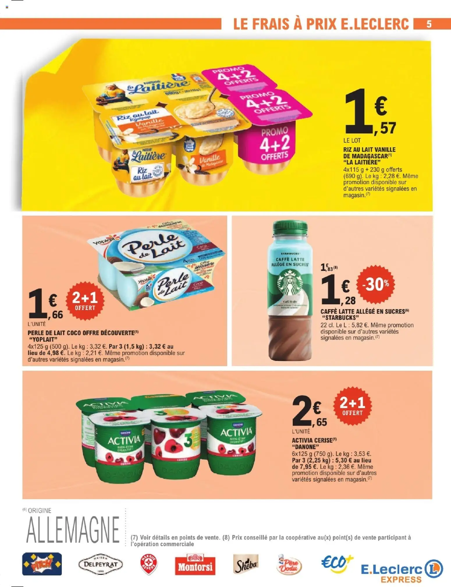 {H1} | Page: 5 | Produits: Lait, Riz