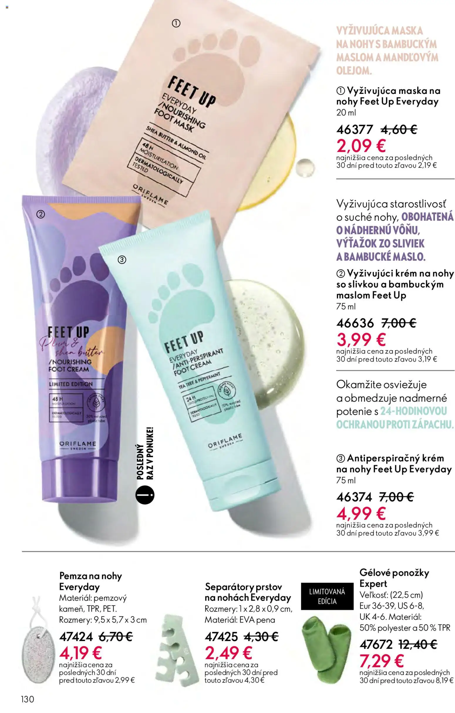 Nové Oriflame akcie – leták je platný od 25.03.2026 | Strana: 130 | Produkty: Maska, Ponožky, Krém