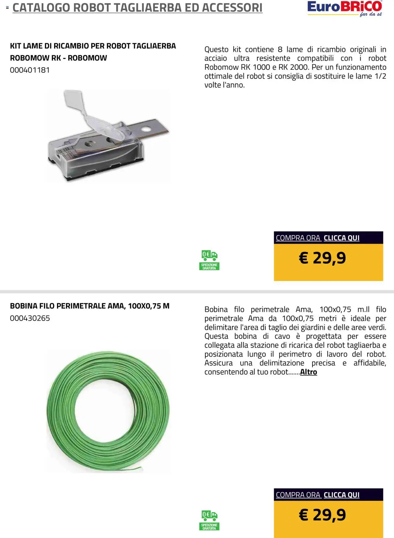 Volantino Eurobrico del 23.07.2025 | Pagina: 12 | Prodotti: Cavo, Robot