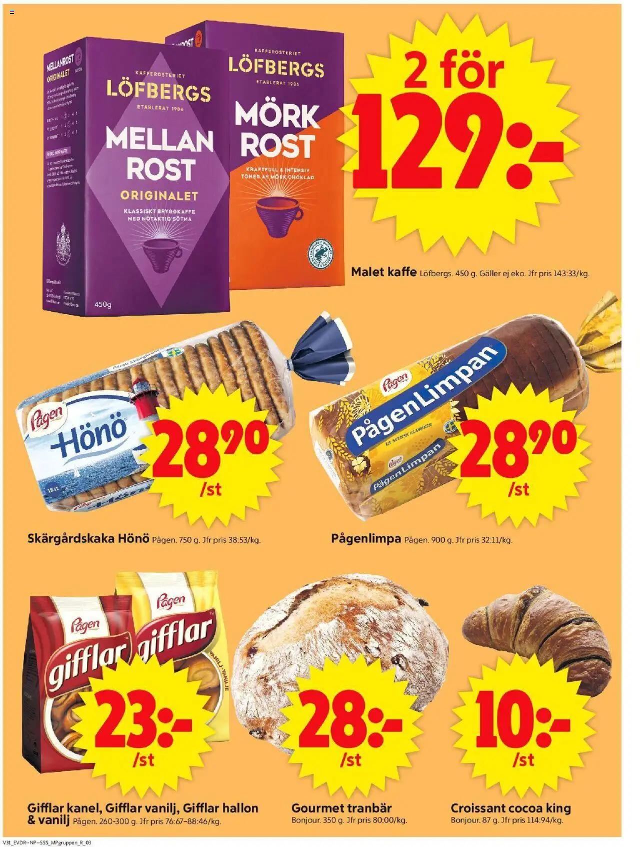 ICA Supermarket reklamblad aktuell från 28.07.2025 | Sida: 12 | Produkter: Gifflar, Galler, Kaffe, Hallon