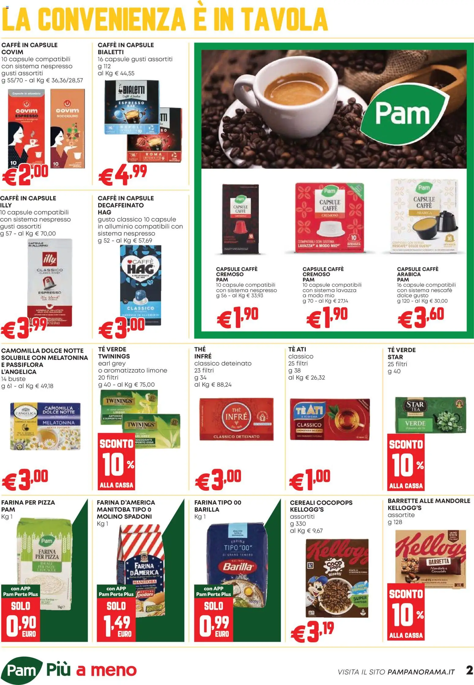 Volantino PAM del 15.01.2026 | Pagina: 2 | Prodotti: Pizza, Cereali, Limone, Barretta