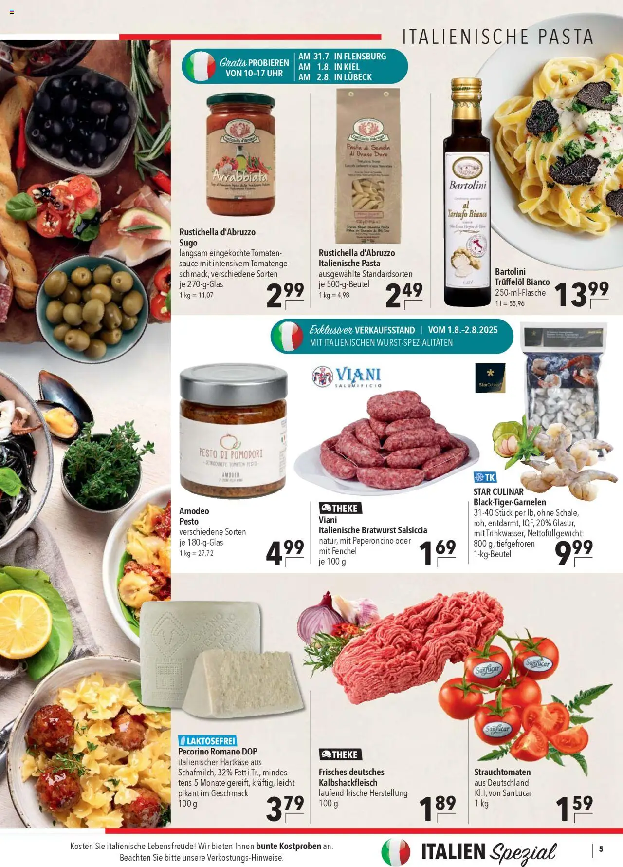 CITTI Markt Prospekt 	 - gültig ab dem 30.07.2025 | Seite: 5 | Produkte: Theke, Bratwurst, Pasta, Uhr