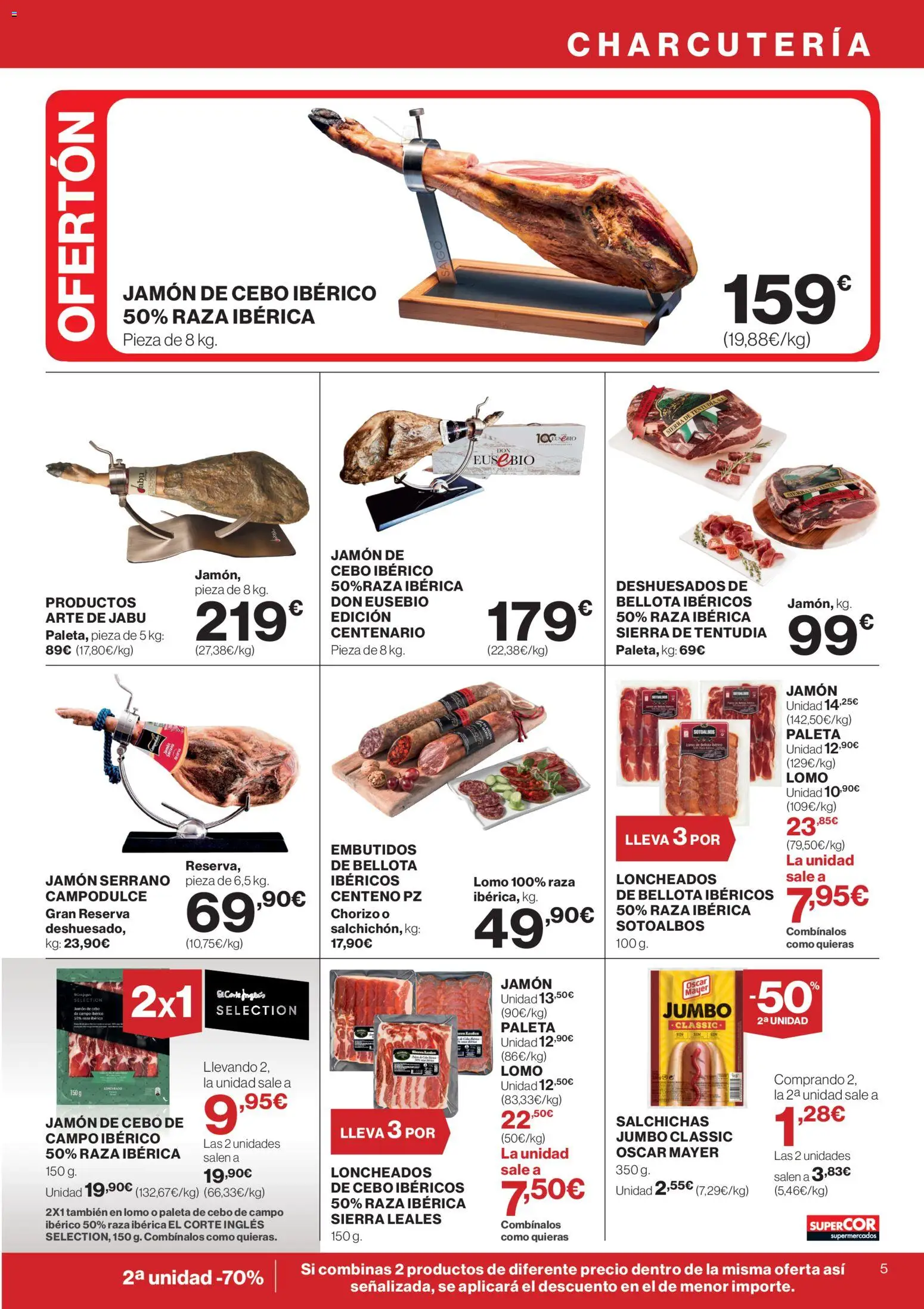 Supercor folleto │ válido desde el 12.02.2026 | Página: 5 | Productos: Jamón serrano, Jamón, Νυχτικό