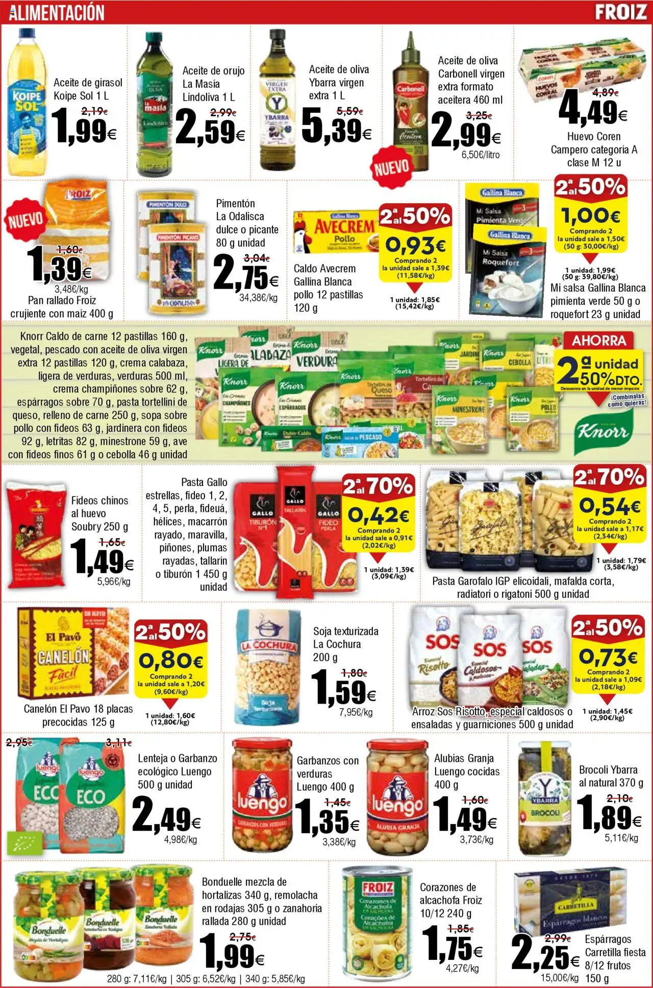 Froiz folleto │ válido desde el 21.10.2025 | Página: 10 | Productos: Pan, Fideos, Νερό καρύδας, Pasta