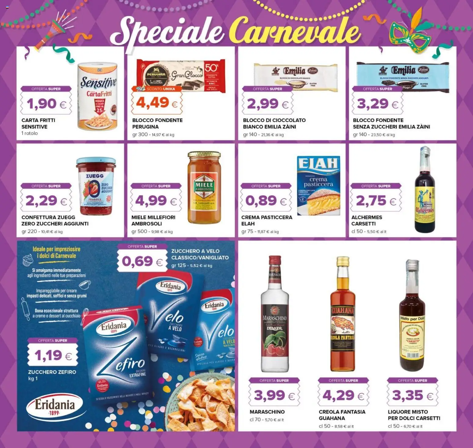 Volantino Oasi del 29.01.2026 | Pagina: 3 | Prodotti: Crema, Cioccolato, Zucchero, Decorazioni