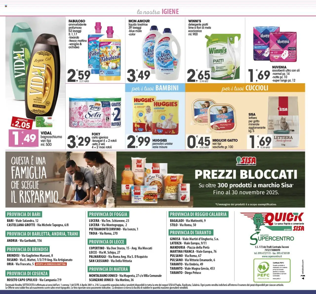 Volantino SISA del 03.10.2025 | Pagina: 8 | Prodotti: Pannolini, Yogurt, Lavatrice, Orchidea
