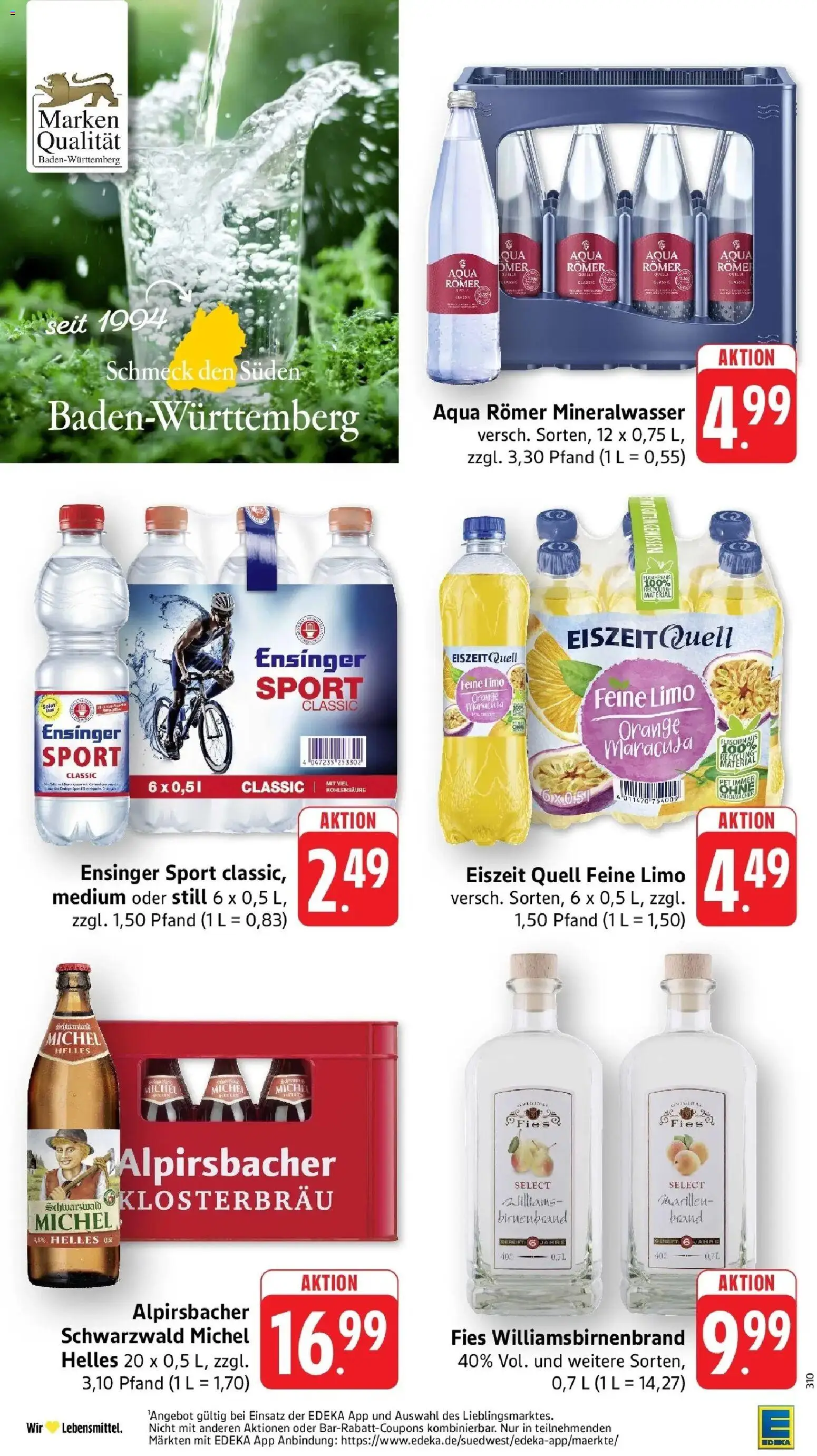 Edeka prospekt Freiburg	 – gültig ab 19.04.2026 | Seite: 32 | Produkte: Mineralwasser