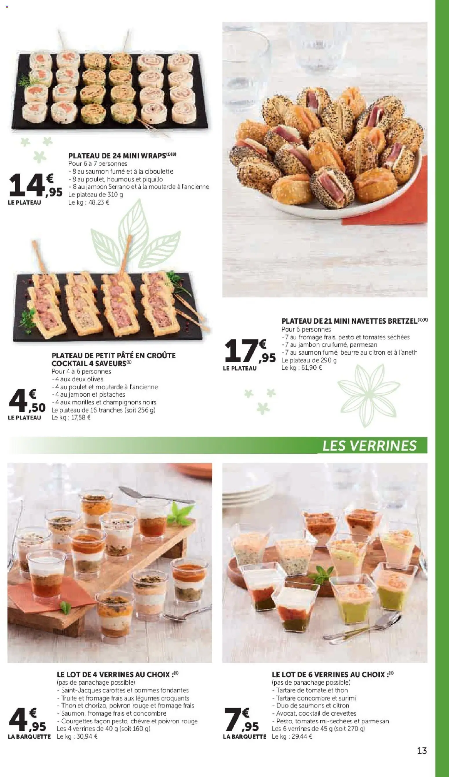 {H1} | Page: 13 | Produits: Concombre, Thon, Jambon, Tomates
