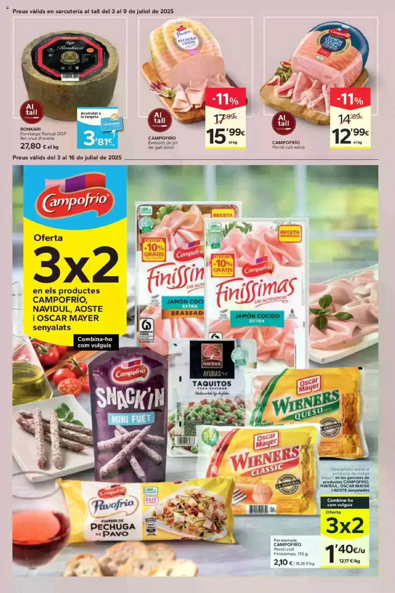 Caprabo folleto │ válido desde el 03.07.2025 | Página: 7 | Productos: Queso, Jamón, Jamón cocido