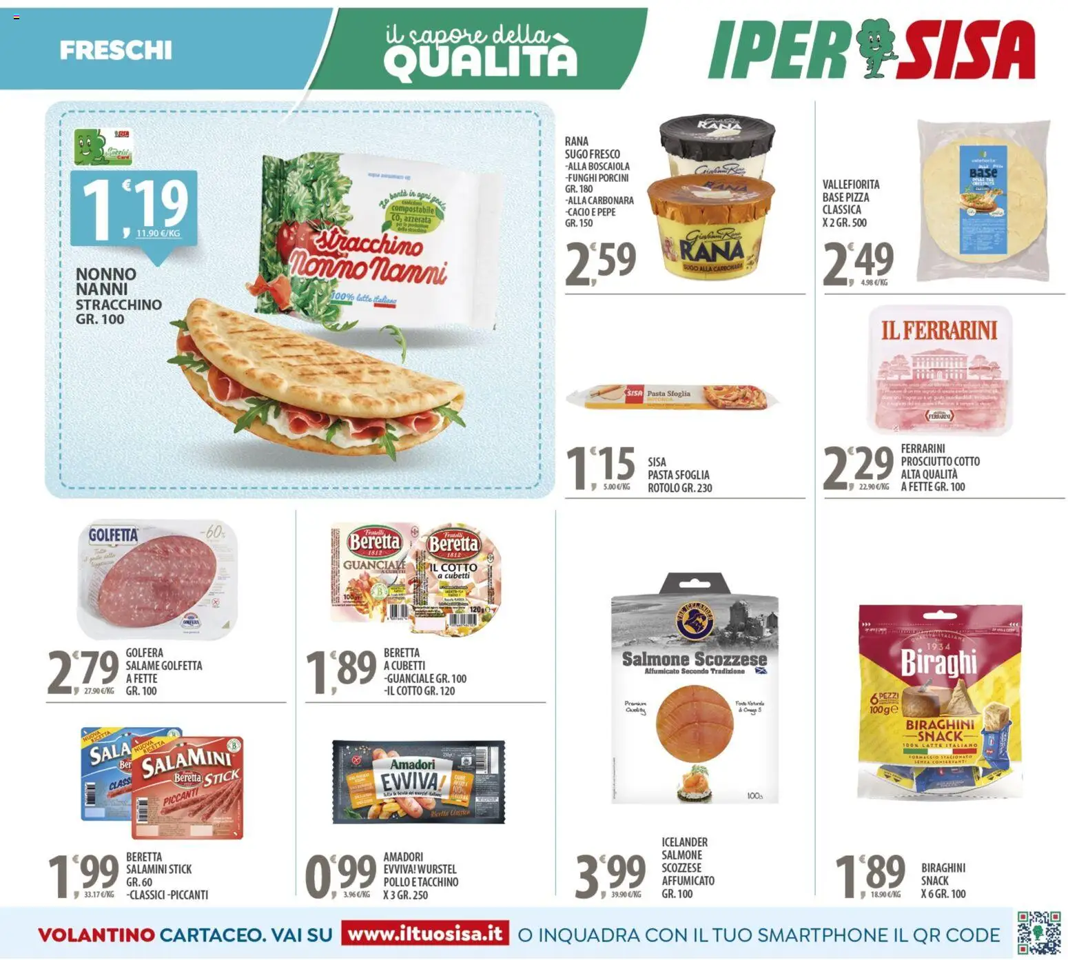 Volantino SISA del 24.10.2025 | Pagina: 7 | Prodotti: Prosciutto Cotto, Pizza, Pollo, Formaggio