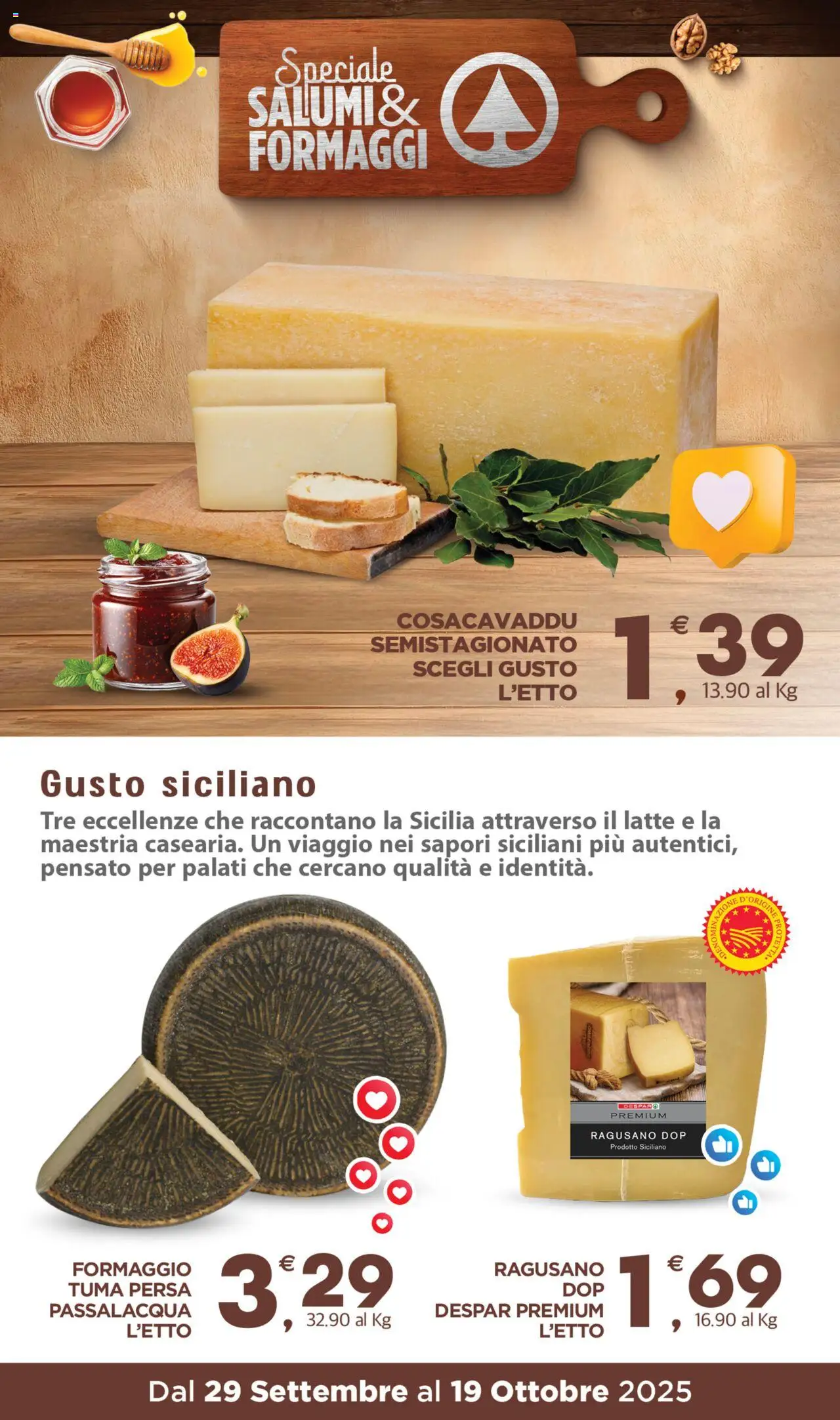 Volantino Eurospar del 29.09.2025 | Pagina: 3 | Prodotti: Latte, Formaggio
