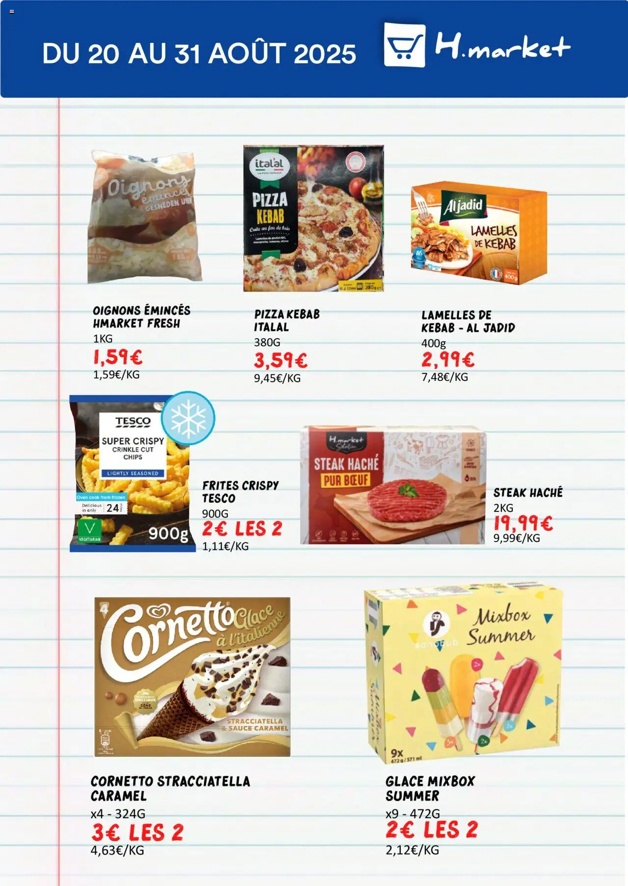  | Page: 12 | Produits: Frites, Pizza, Oignons, Chips