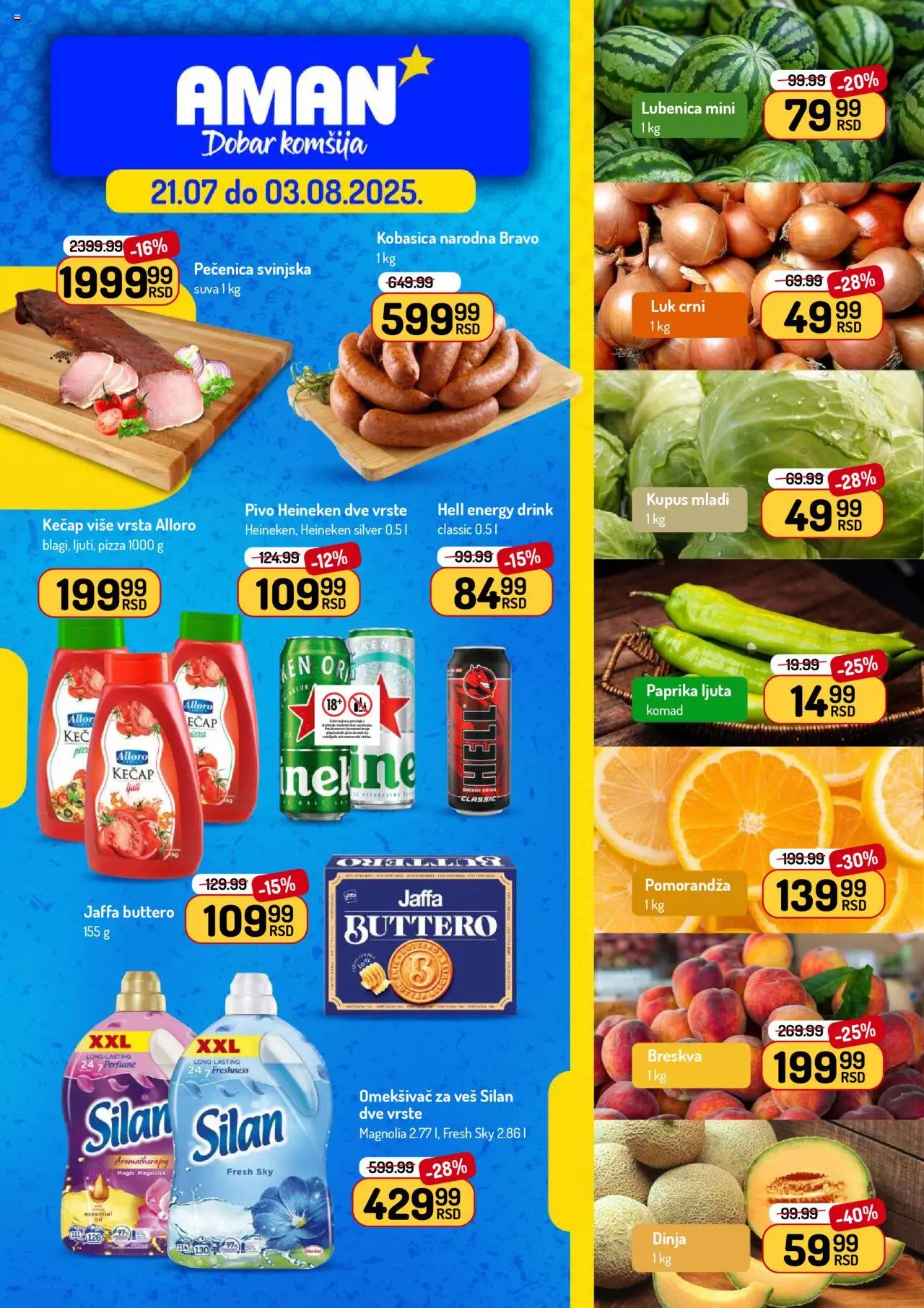 Aman katalog - važi od 21.07.2025 | Strana: 1 | Proizvode: Kečap, Hell, Pivo, Omekšivač za veš