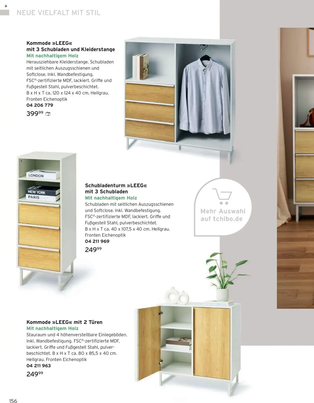 Angebote Tchibo – gültig ab 01.10.2025 | Seite: 156 | Produkte: Kommode