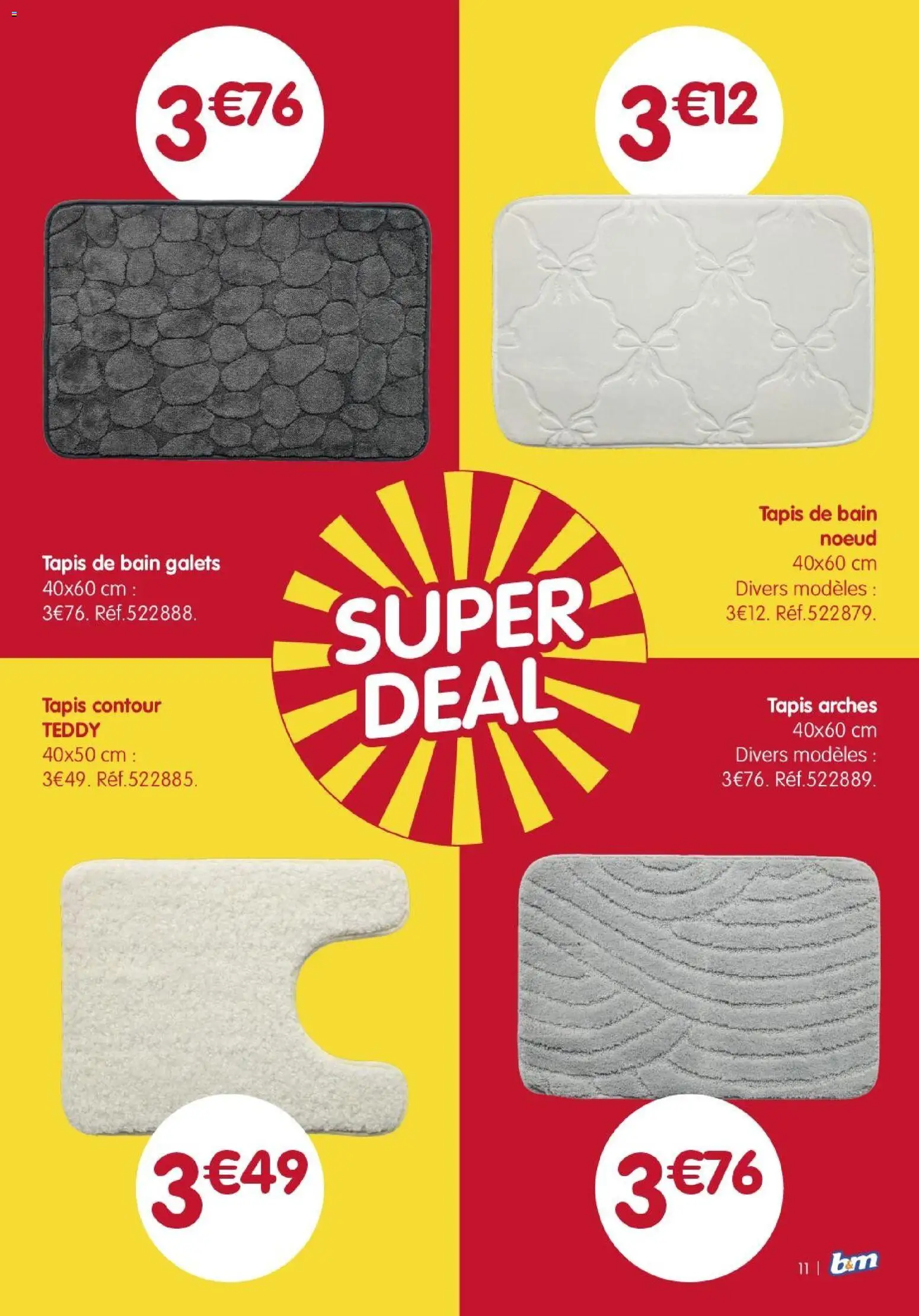 {H1} | Page: 11 | Produits: Tapis de bain, Tapis