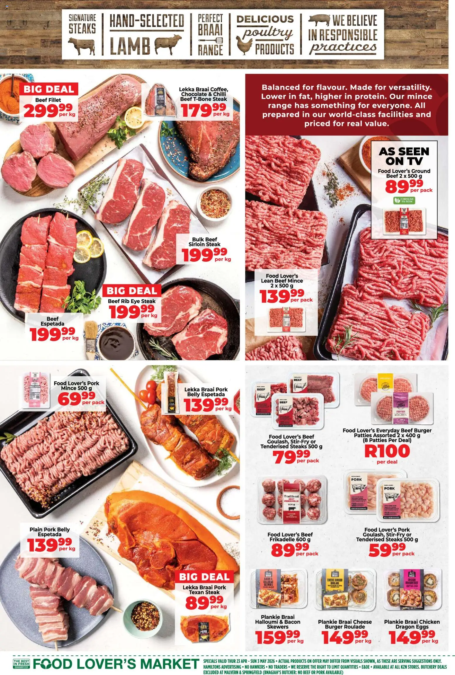 New Food Lover's Market catalogue – valid from 23.04.2026 | Page: 9 | Products: Chocolate, Pork, Pepper, Chilli