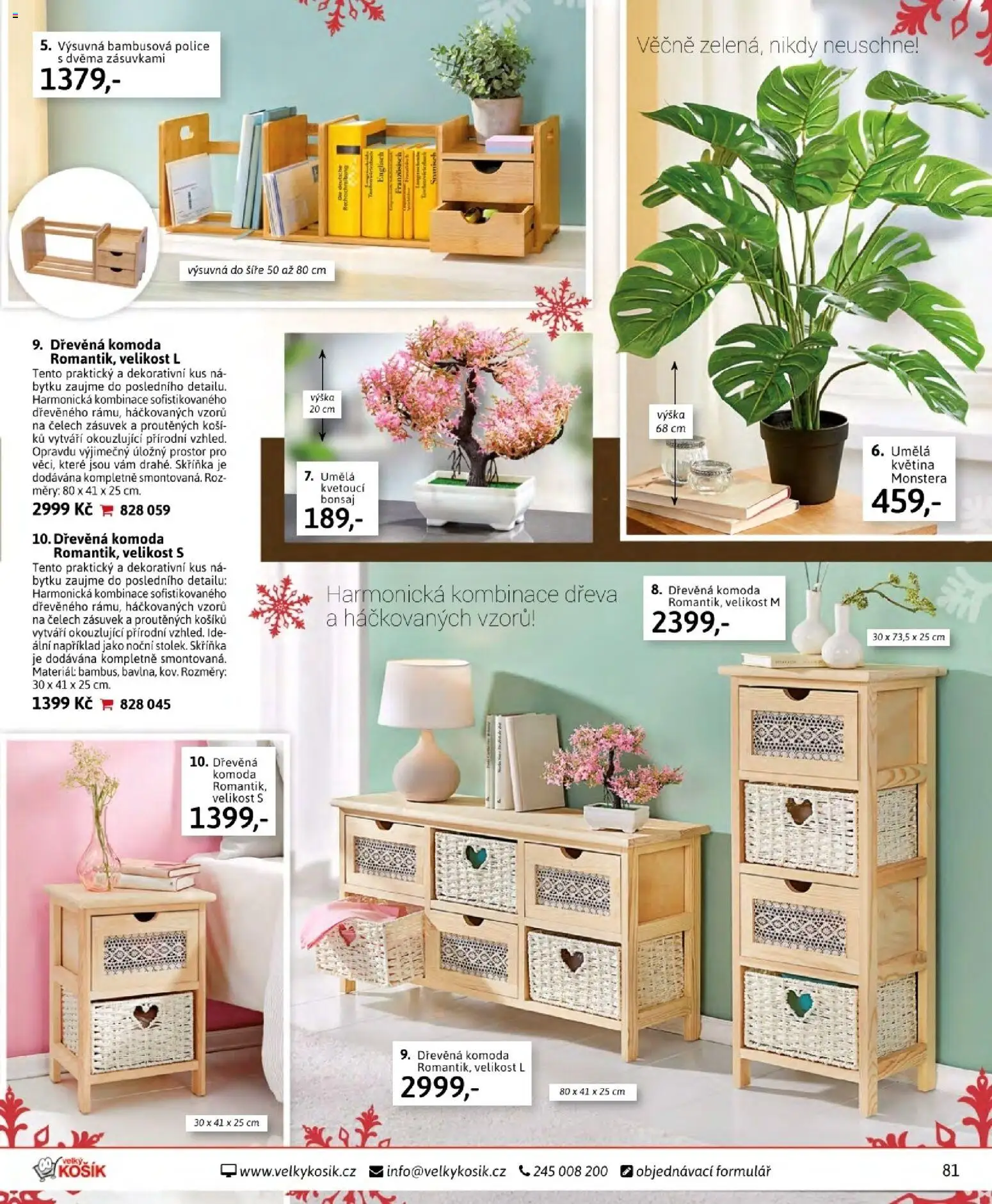 Velký Košík katalog listopad 2025 od 01.11.2025 | Strana: 81 | Produkty: Monstera, Komoda, Police, Skříňka