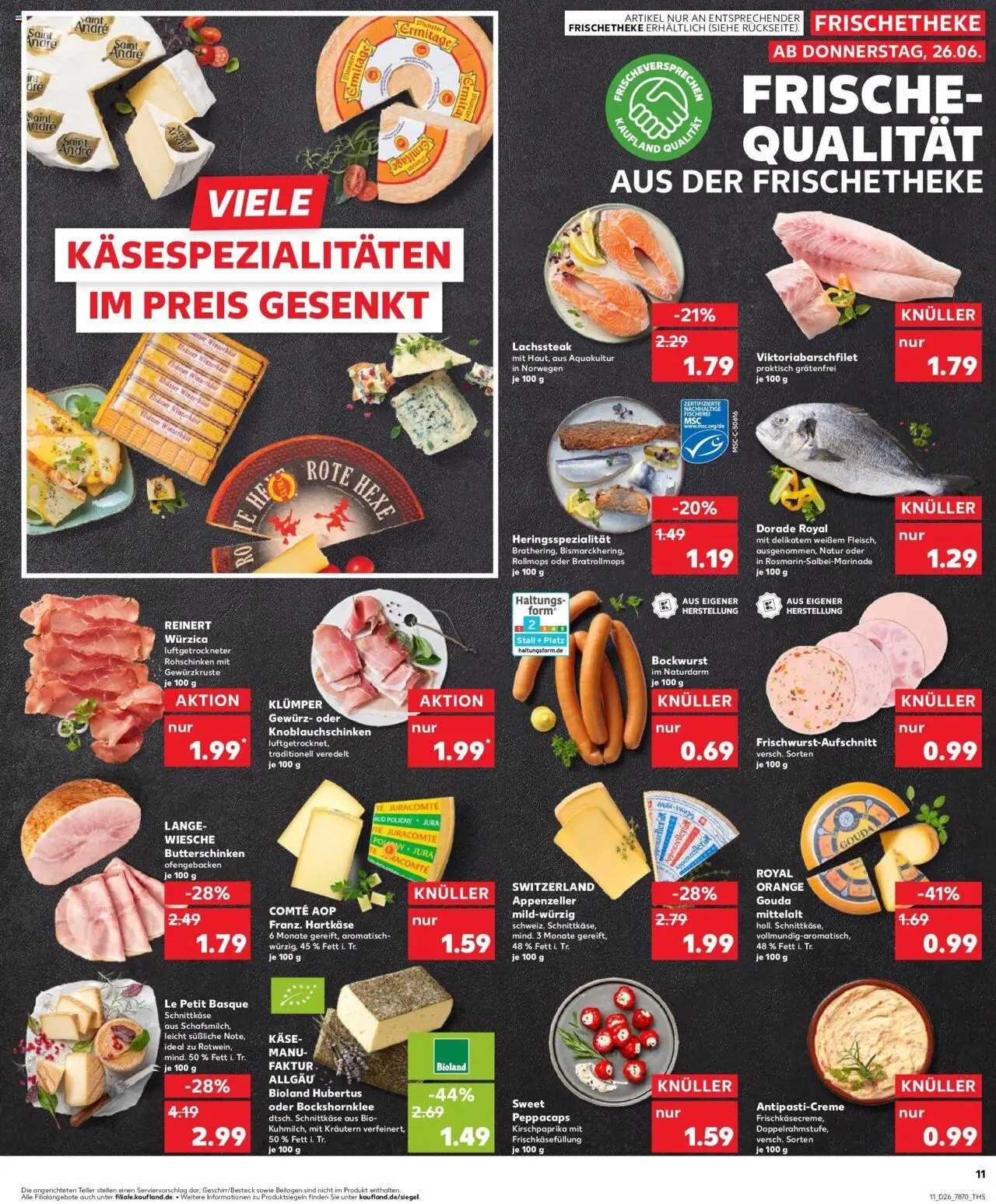 Kaufland prospekt Memmingen	 - gültig ab dem 29.06.2025 | Seite: 22 | Produkte: Bockwurst, Käse, Gouda, Steak