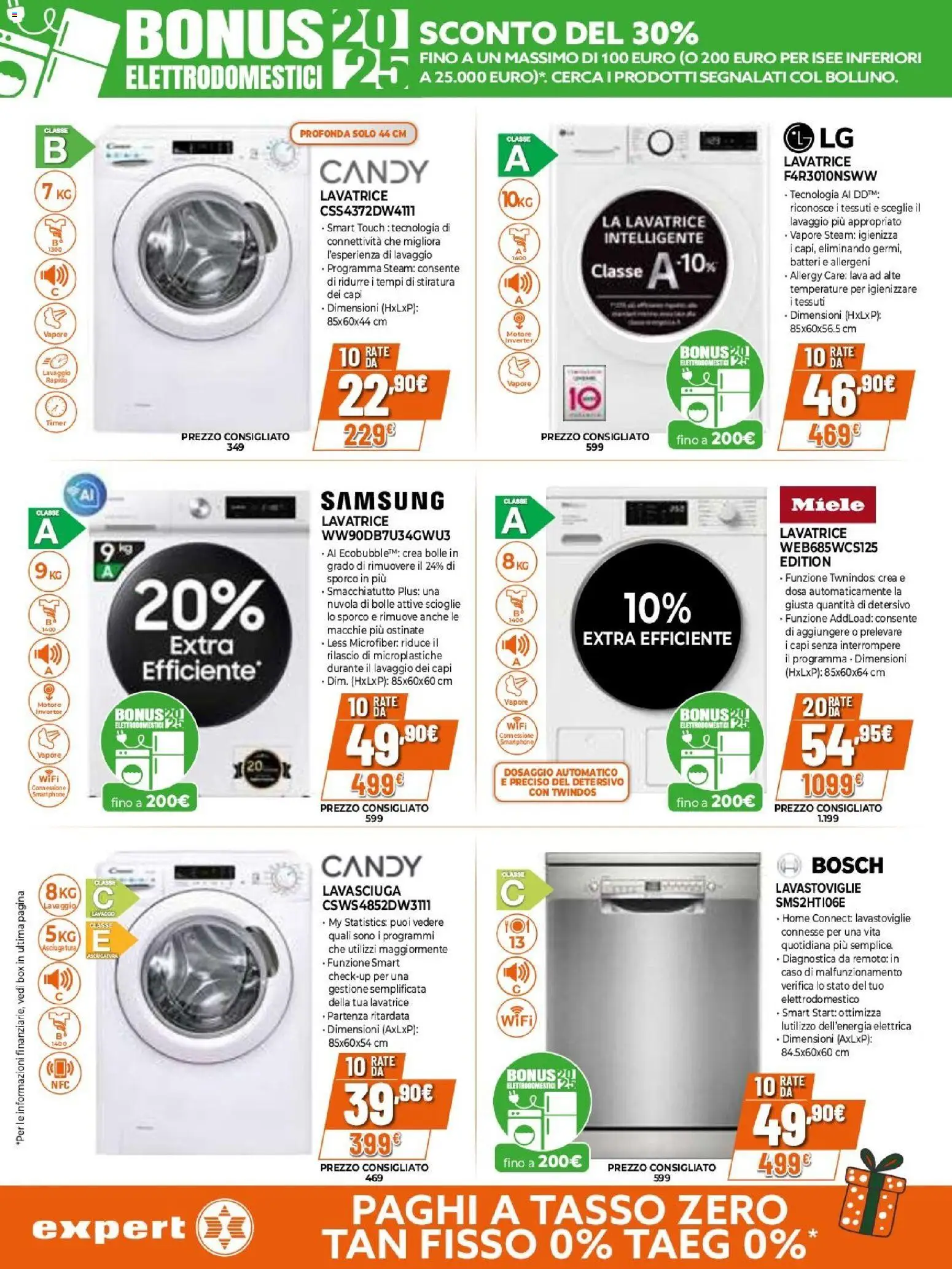 Volantino Expert del 02.12.2025 | Pagina: 22 | Prodotti: Lavasciuga, Lavastoviglie, Miele, Samsung