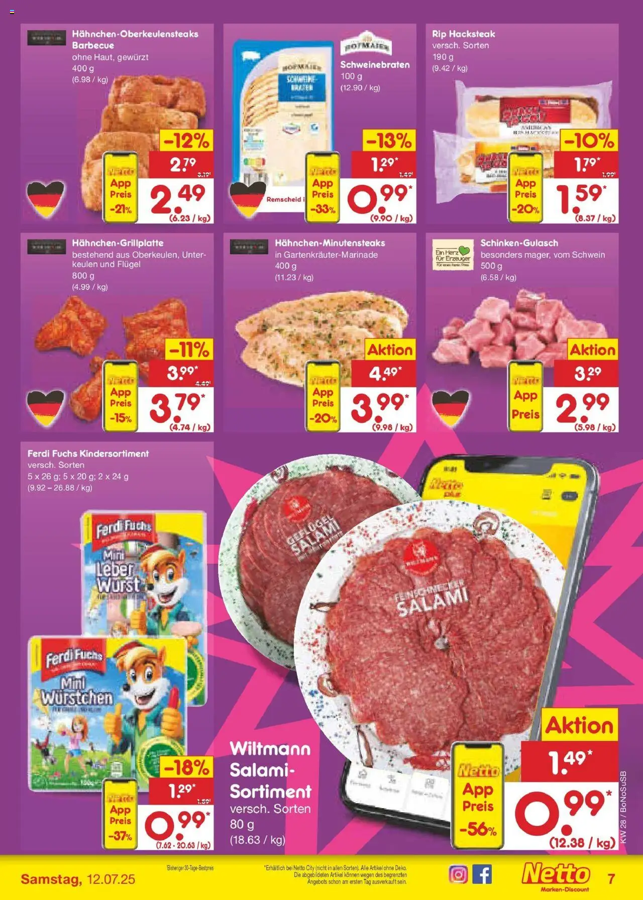 Netto Marken-Discount prospekt Herne	 - gültig ab dem 07.07.2025 | Seite: 9 | Produkte: Wurst, Salami