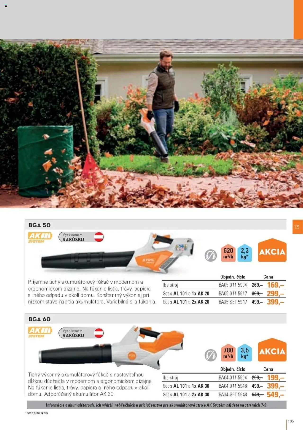 Nové STIHL akcie – leták je platný od 29.09.2025 | Strana: 105 | Produkty: Akumulátor