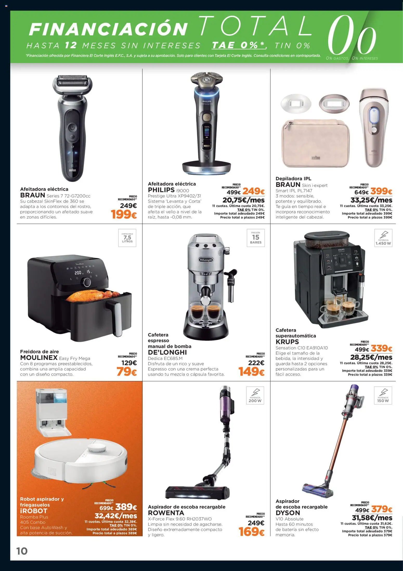 El Corte Inglés Black Friday │ válido desde el 17.11.2025 | Página: 10 | Productos: Escoba, Crema, Afeitadora, Robot