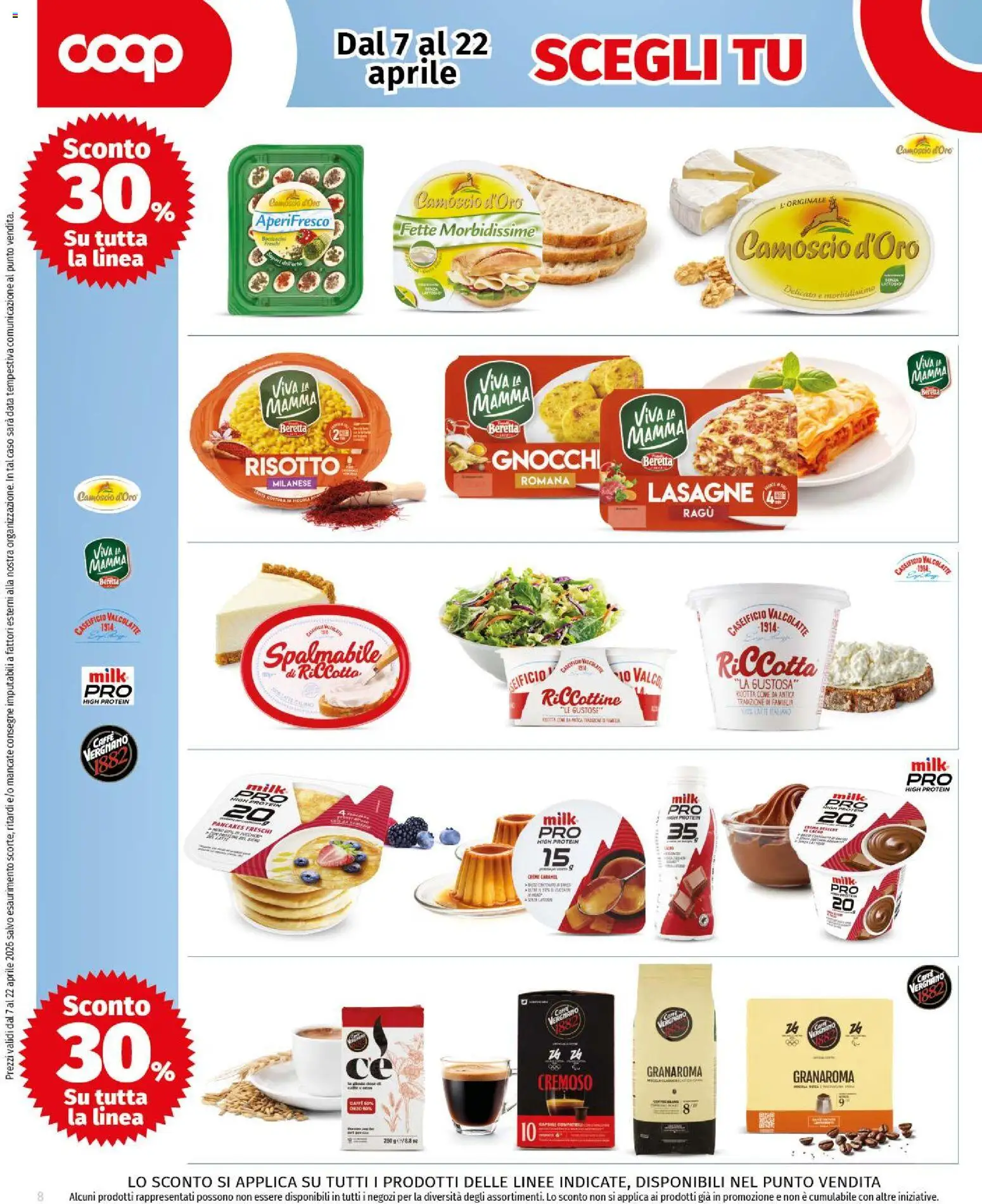 Volantino COOP del 07.04.2026 | Pagina: 8 | Prodotti: Caffè, Data, Ragú, Gnocchi