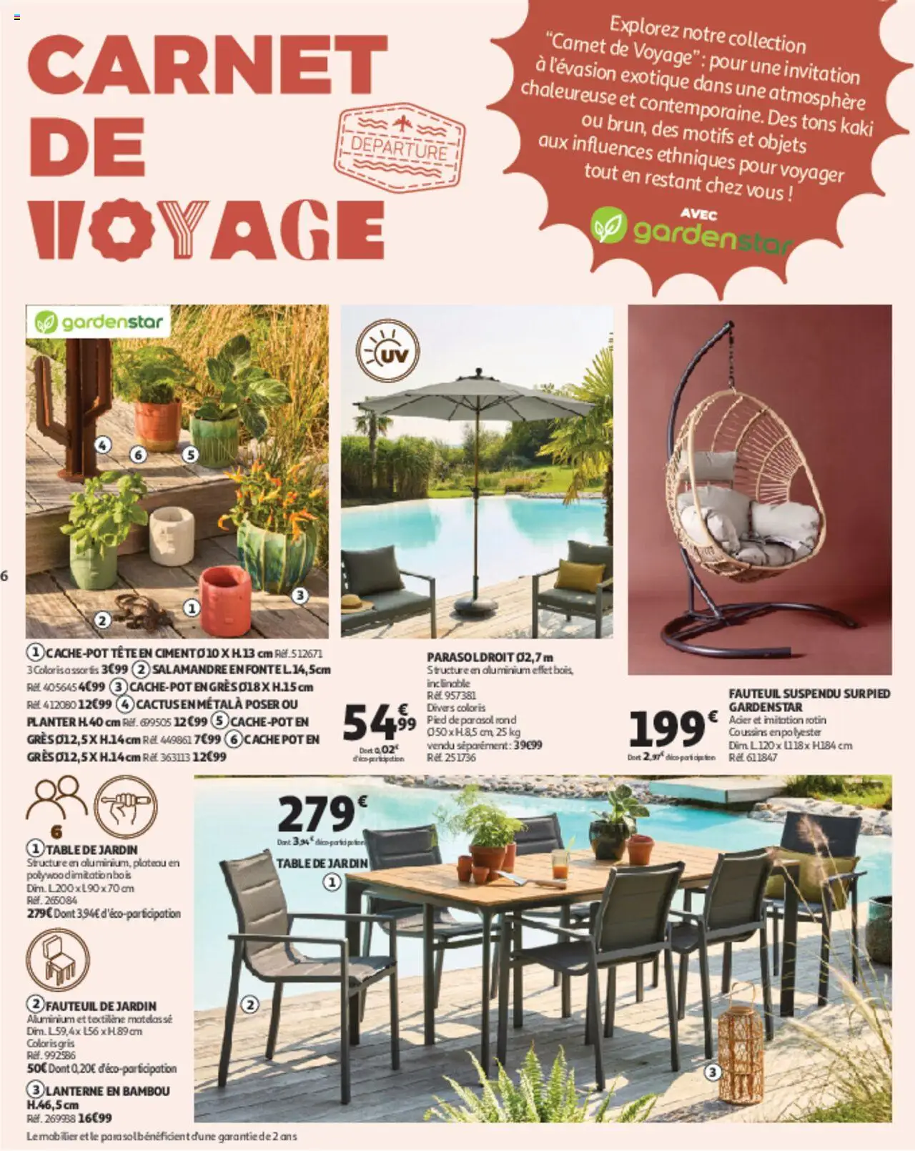  | Page: 6 | Produits: Kaki, Fauteuil, Table, Parasol