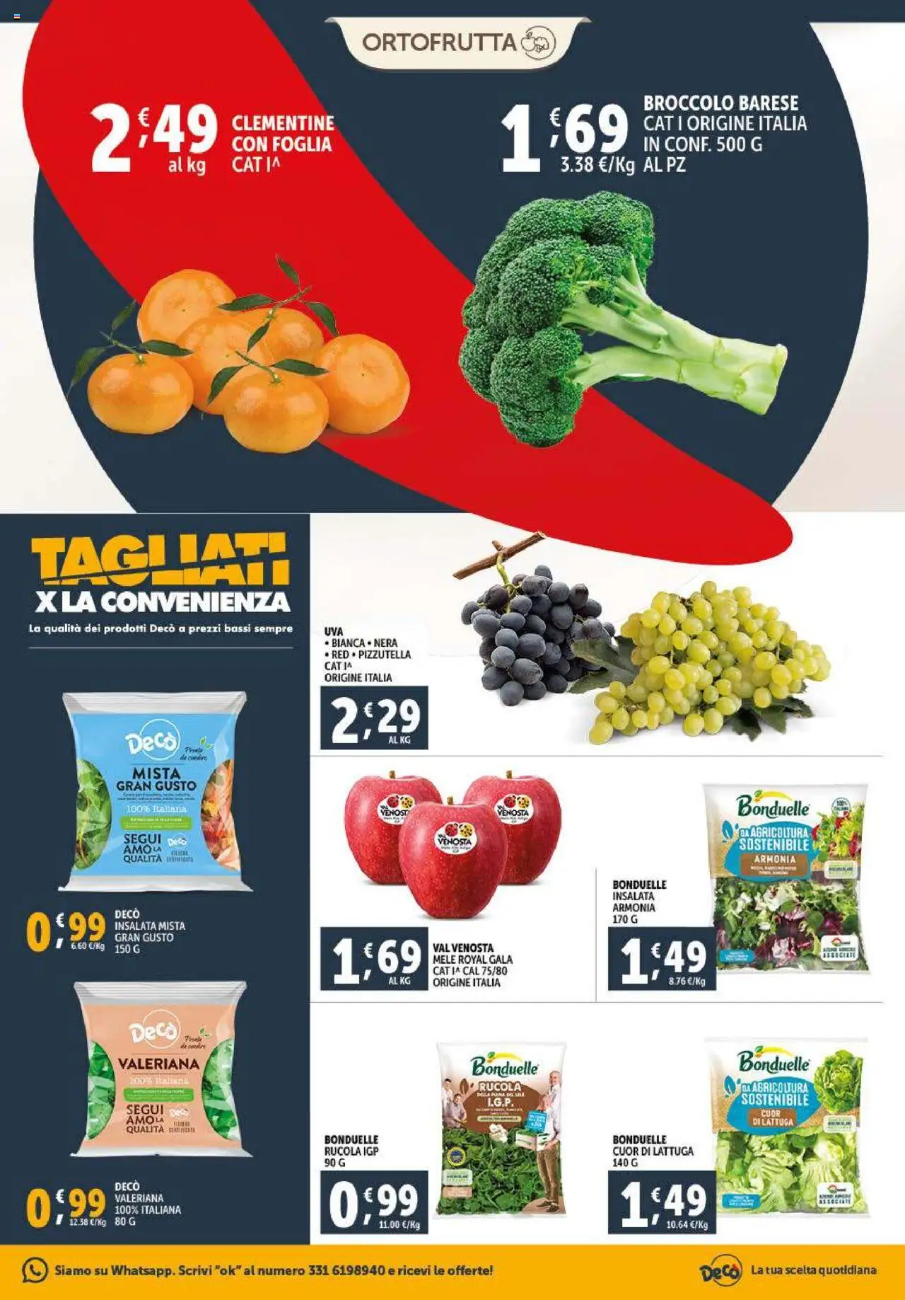 Volantino Decò del 16.10.2025 | Pagina: 7 | Prodotti: Mele, Rucola, Insalata, Lattuga