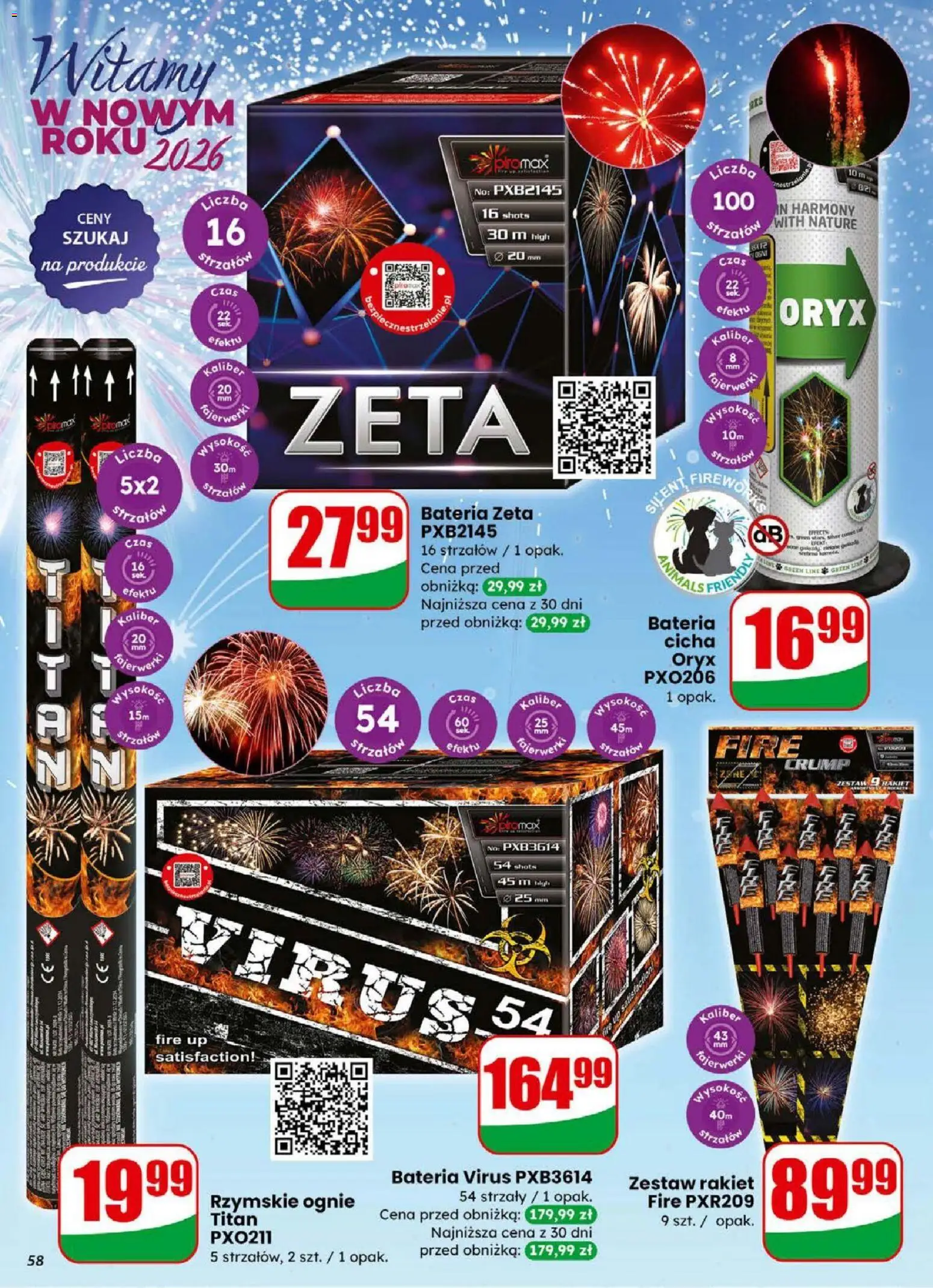 Dino Gazetka od 31.12.2025 | Strona: 58 | Produkty: Bateria, Rzymskie ognie