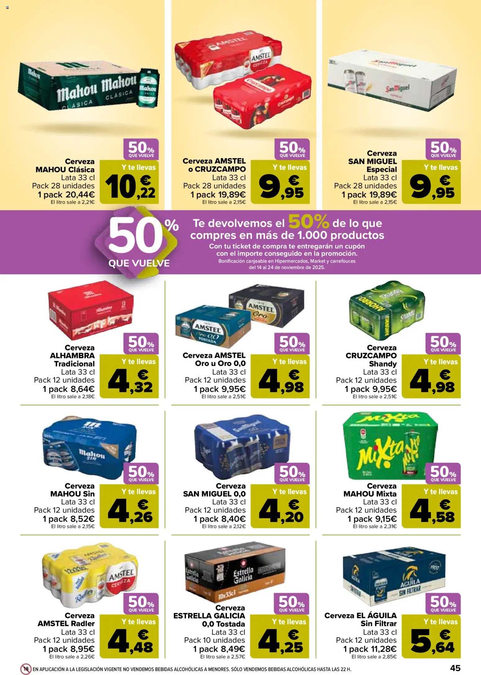Carrefour folleto │ válido desde el 28.10.2025 | Página: 47 | Productos: Cerveza, Té