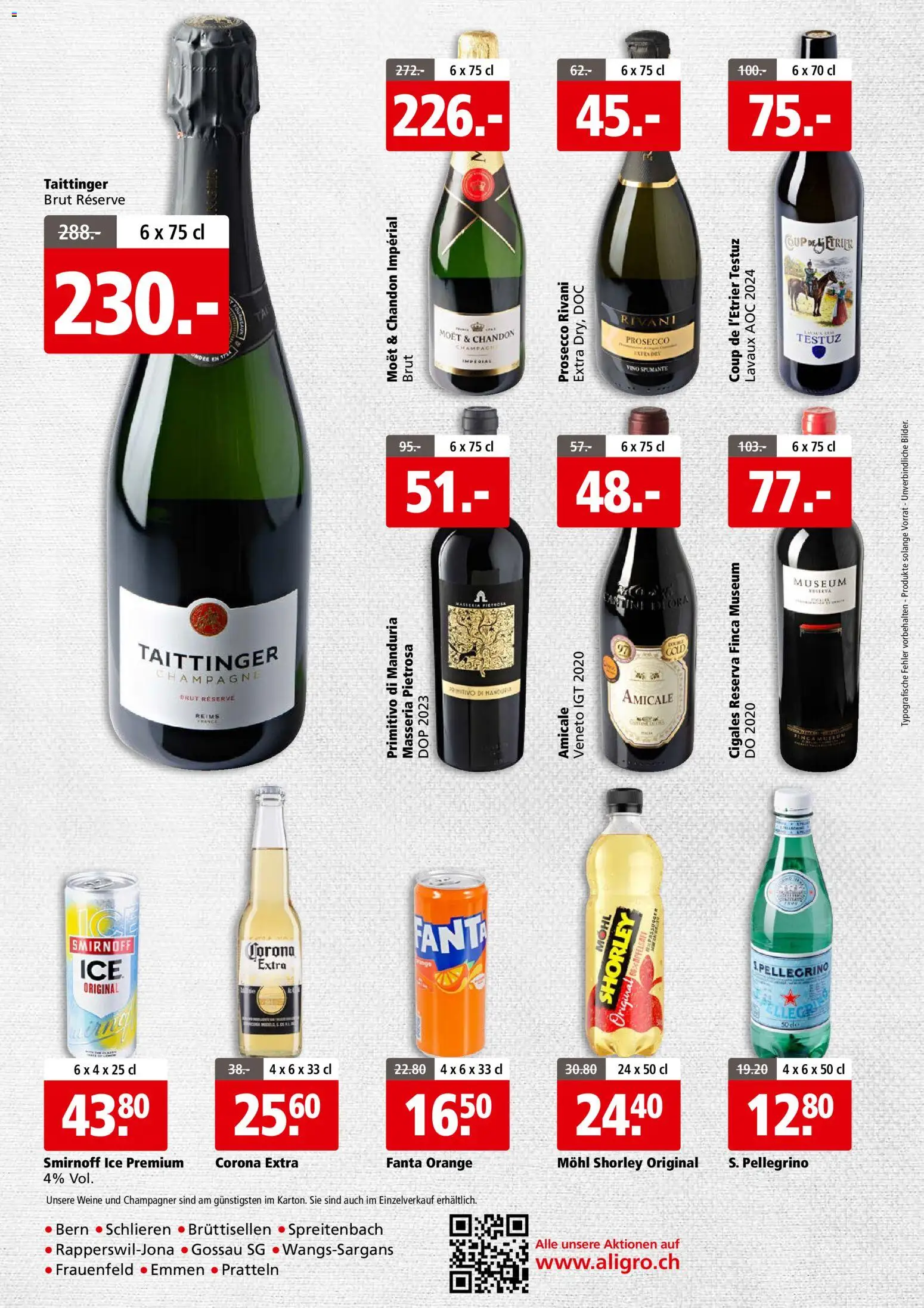 Aligro Aktionen Business Schlieren, Gossau SG, Frauenfeld, Rapperswil-Jona, Sargans, Bern, Brüttisellen, Pratteln, Emmen, Spreitenbach – gültig ab 03.11.2025 | Seite: 4 | Produkte: Fanta