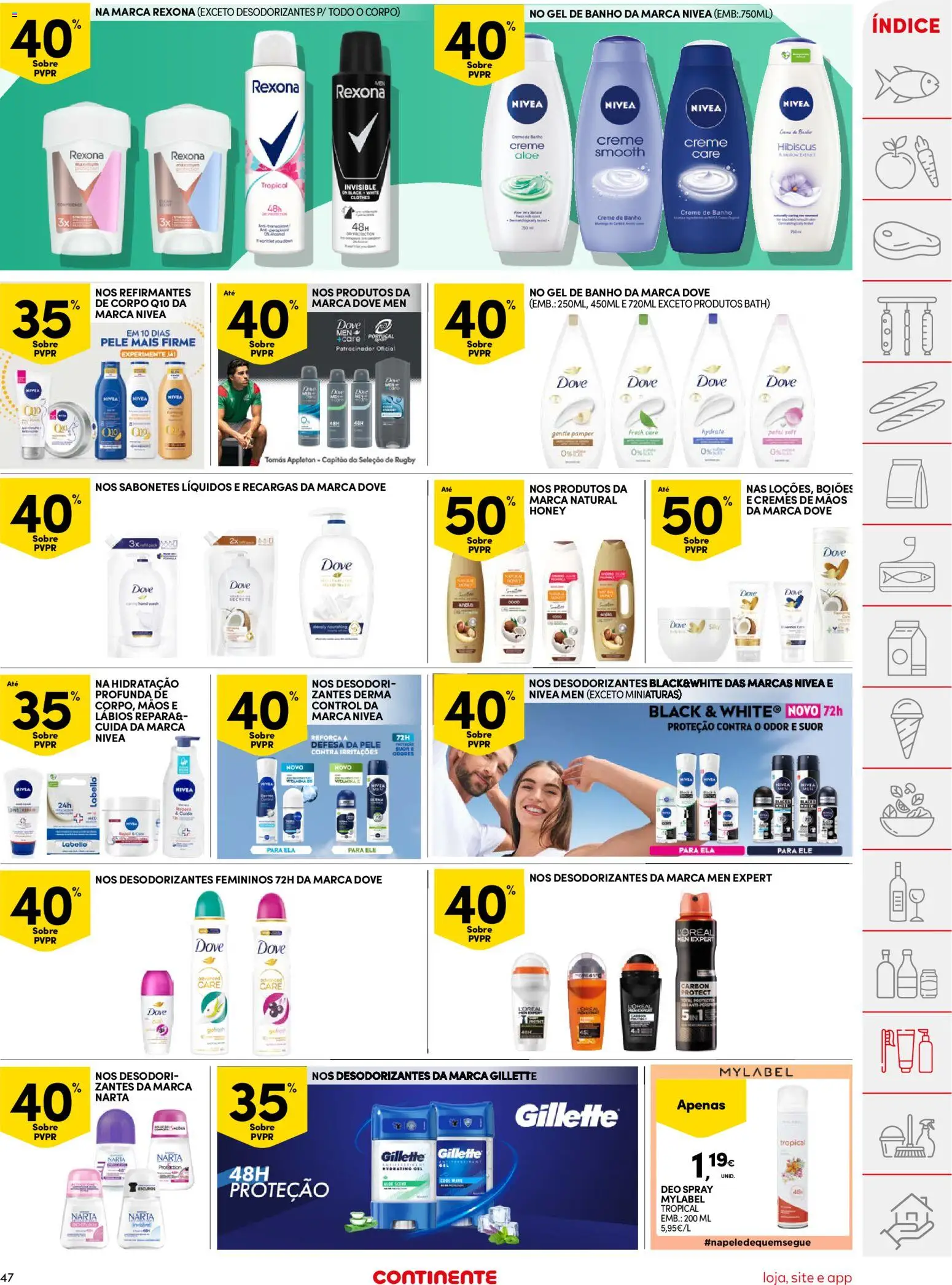 Continente folheto │ válido de 10.03.2026 | Página: 47 | Produtos: Gel de banho, Banho, Creme