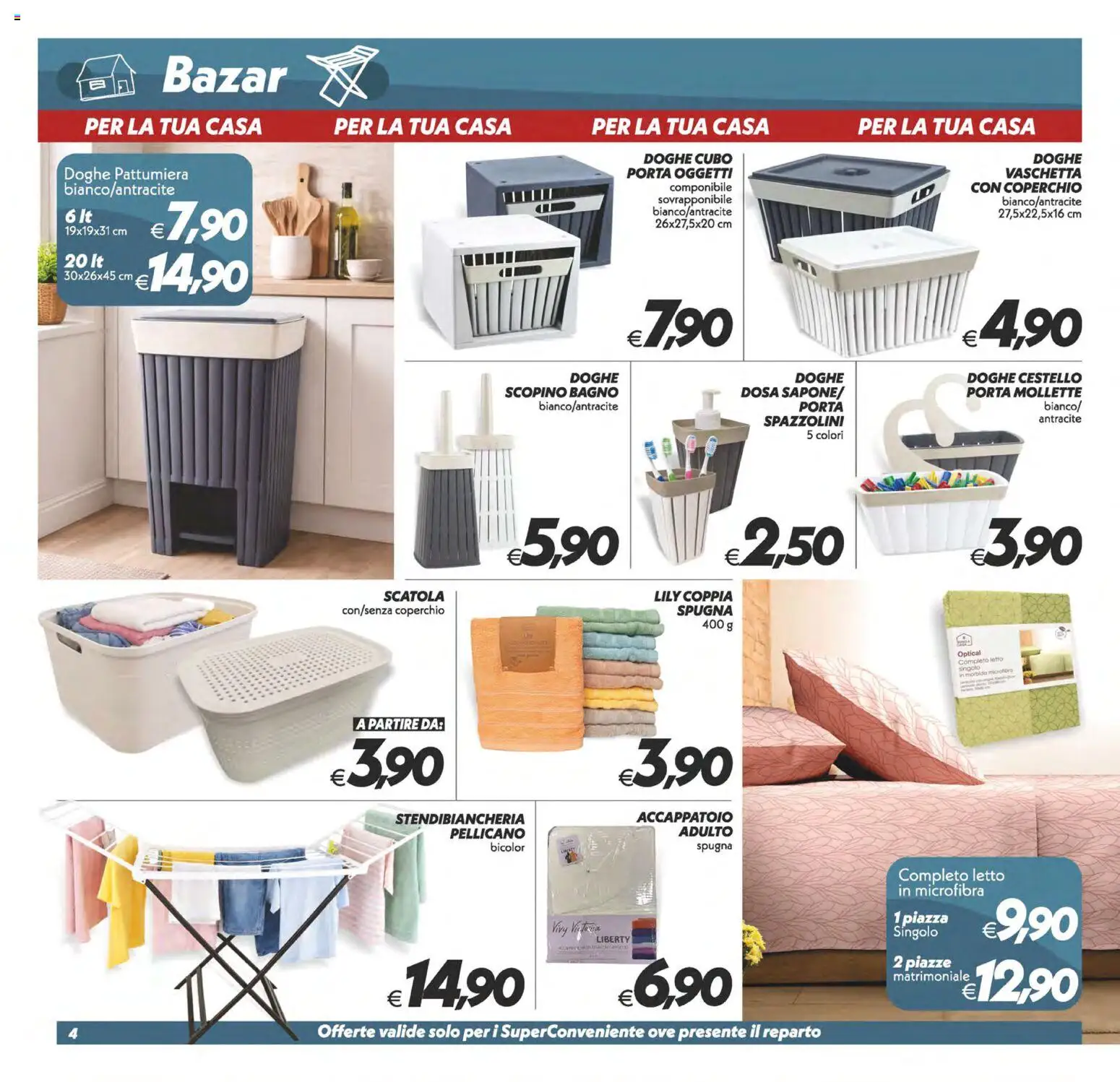 Volantino SuperConveniente del 24.02.2026 | Pagina: 29 | Prodotti: Spugna, Accappatoio, Stendibiancheria, Bagno