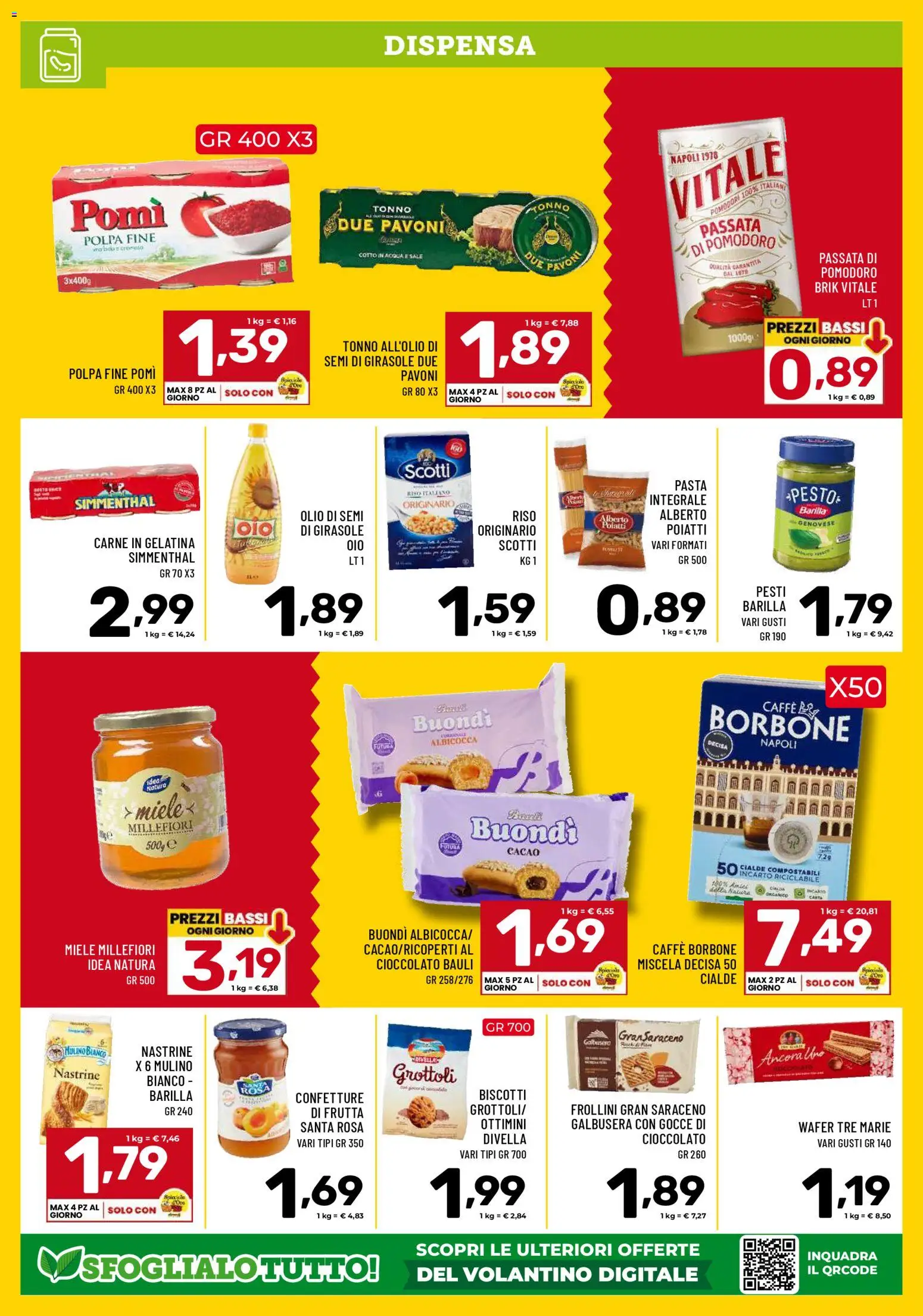 Volantino Il Centesimo del 13.02.2026 | Pagina: 8 | Prodotti: Caffè, Acqua, Pomodori, Tonno