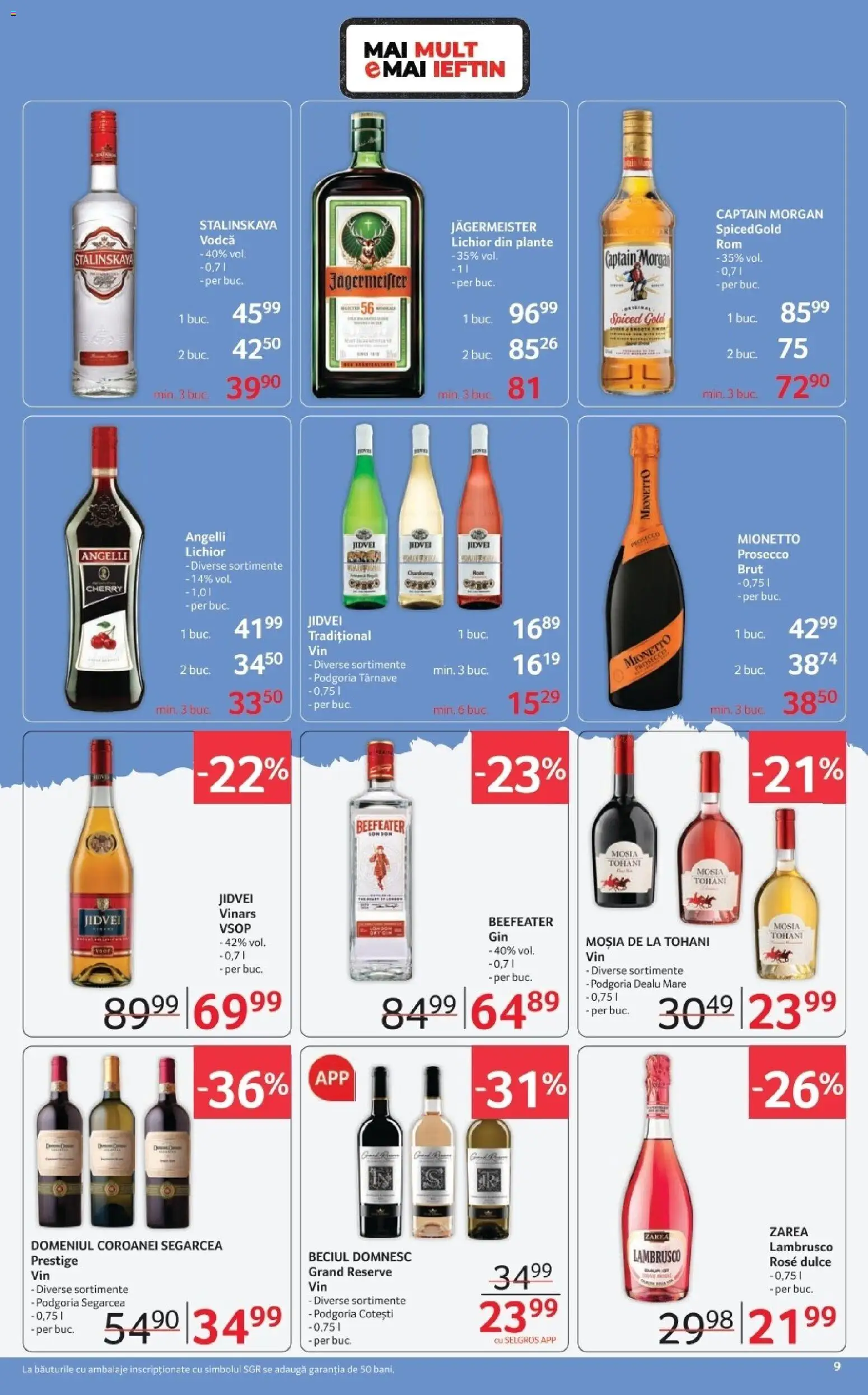 Noul catalog Selgros – valabil de la 20.03.2026 | Pagină: 9 | Produse: Su ısıtıcı, Lichior, Prosecco