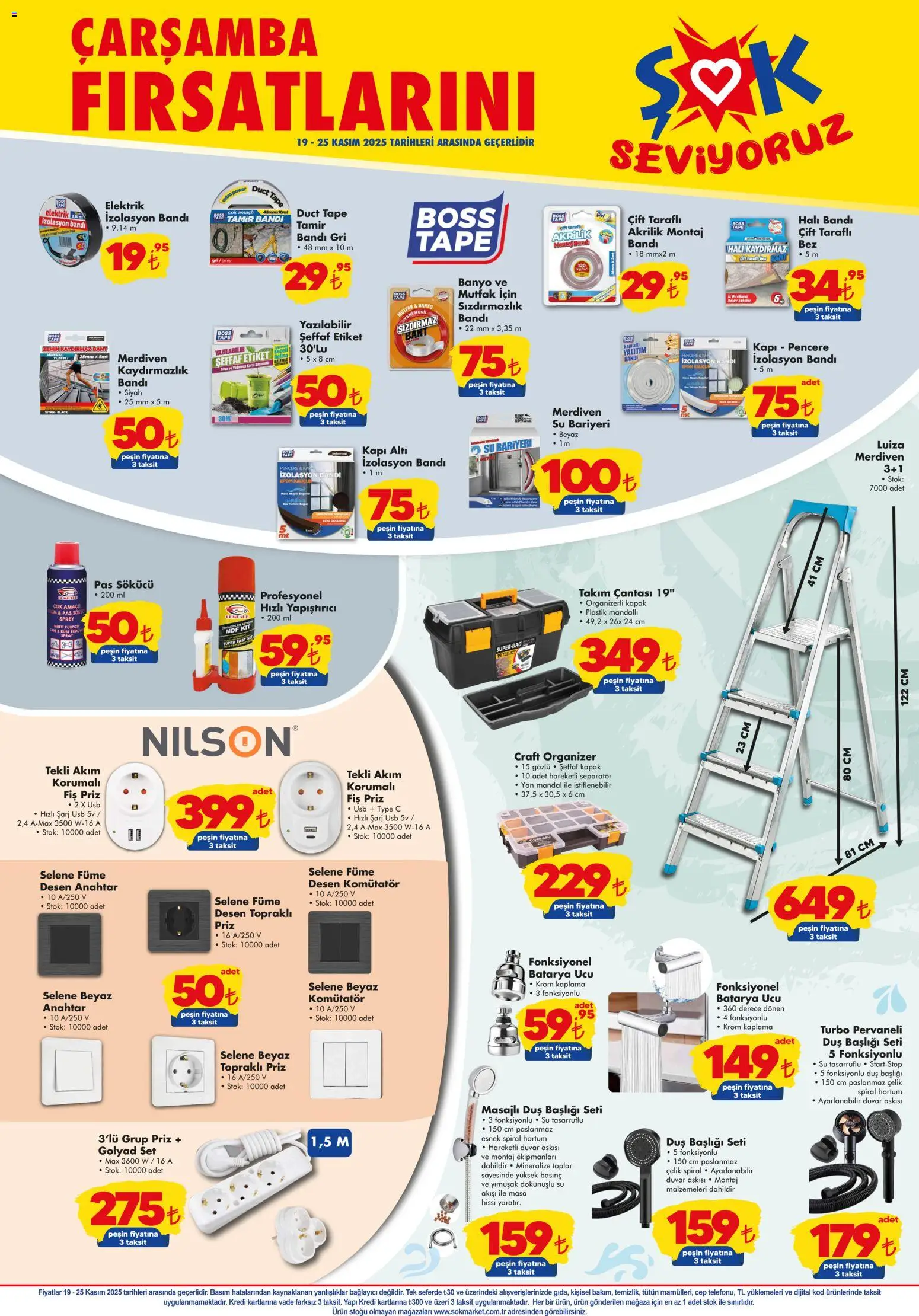 Şok Market aktüel ürünler kataloğu yayımlandı! Bu hafta 19 - 25 Kasım 2025 günü Şok Market indirimli ürünleri