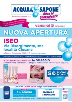 Anteprima del volantino Acqua e Sapone Iseo catalogo valido a partire dal 05.12.2025