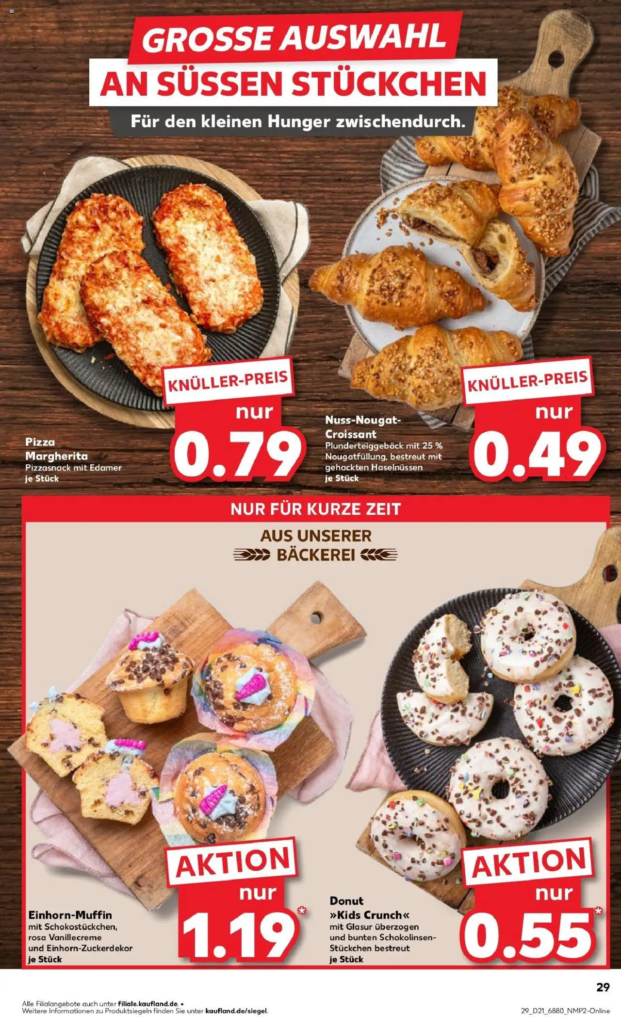 Kaufland prospekt Bad Kreuznach	 - gültig ab dem 22.05.2025 | Seite: 29 | Produkte: Bäckerei, Croissant, Edamer, Pizza