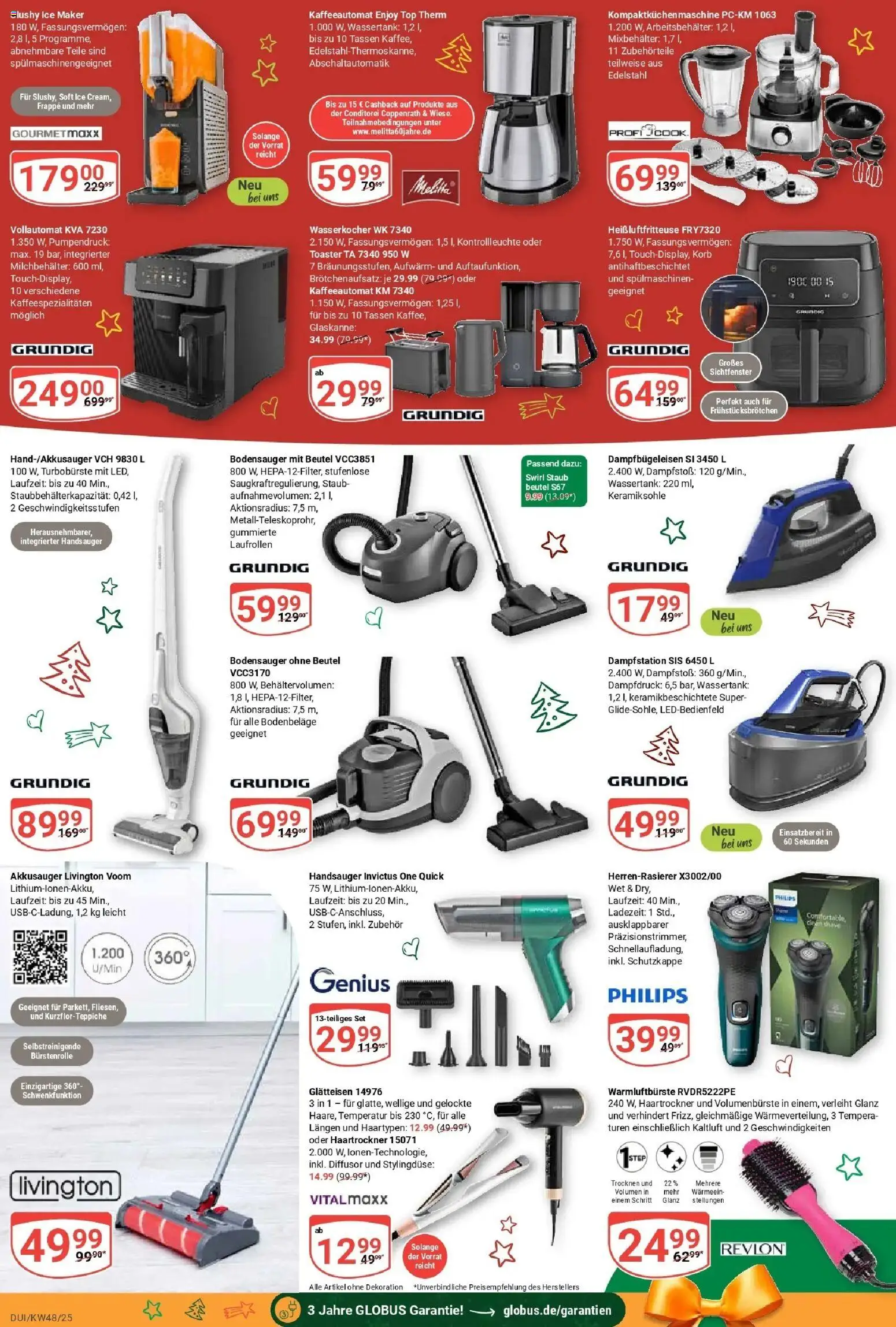 Globus prospekt Duisburg	 – gültig ab 23.11.2025 | Seite: 24 | Produkte: Wasserkocher, Haartrockner, Toaster, Heißluftfritteuse